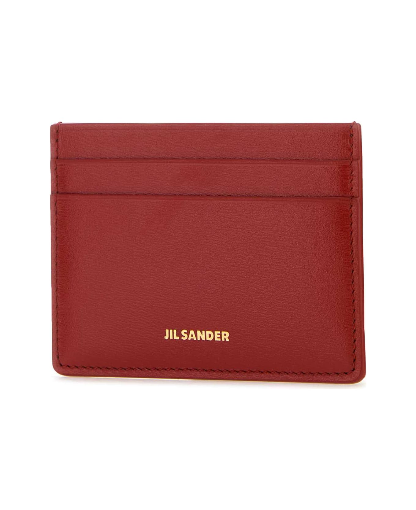 Jil Sander Tiziano Red Leather Card Holder - 613