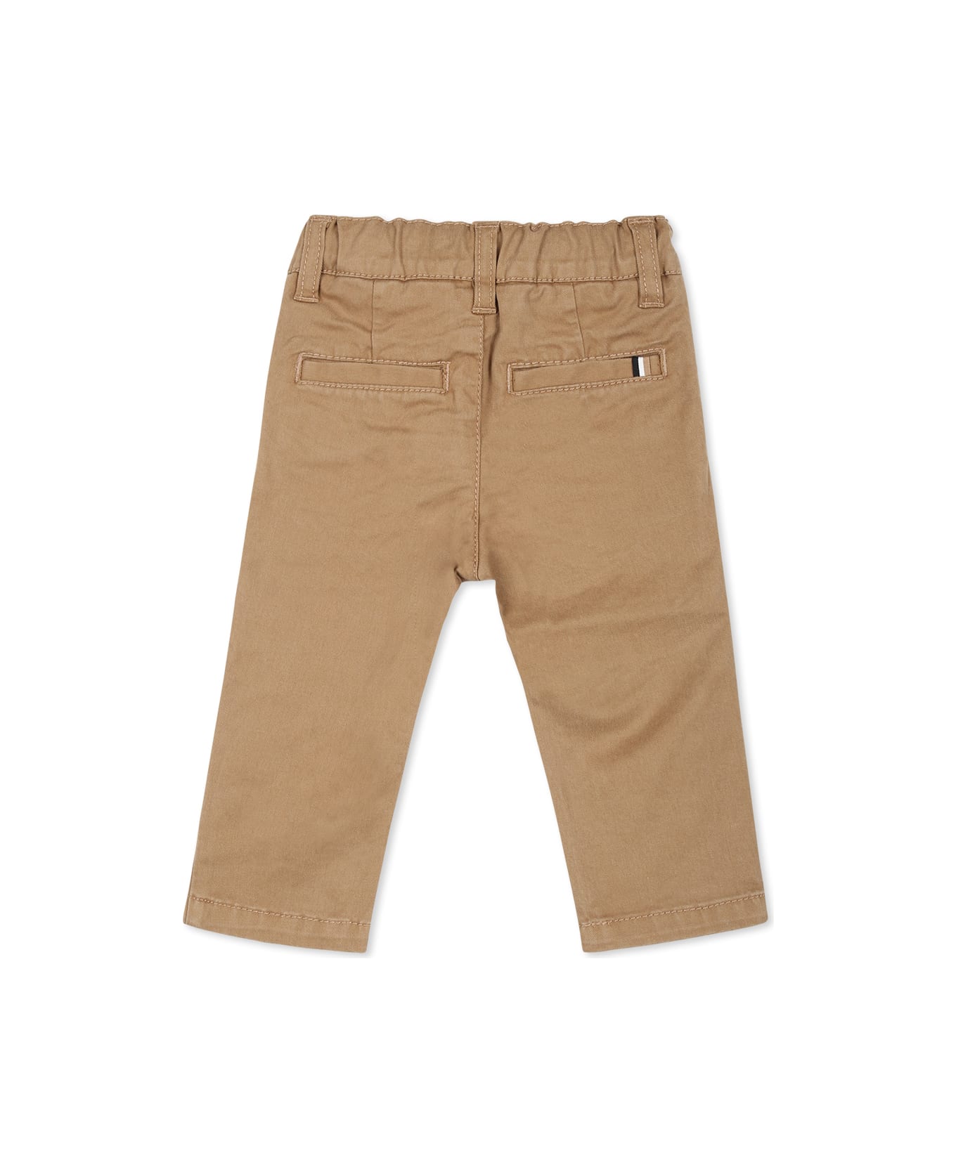 Hugo Boss Brown Trousers For Baby Boy With Logo - Brown
