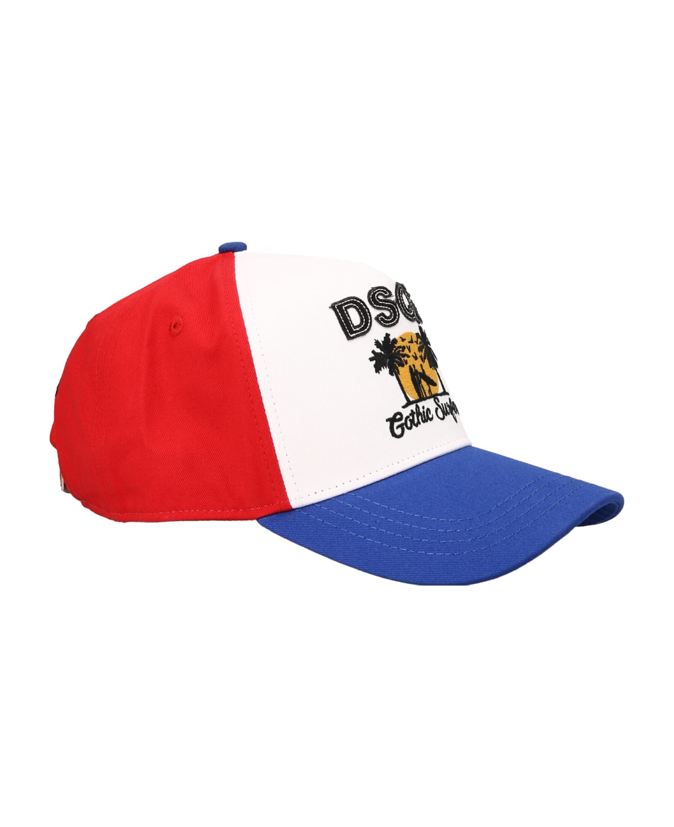 Dsquared2 Logo Cap - Bianco/rosso/bluette