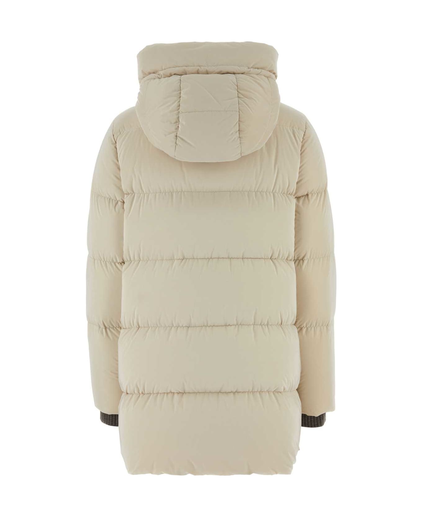 Moorer Sand Nylon Blend Carinzia Down Jacket - STONE