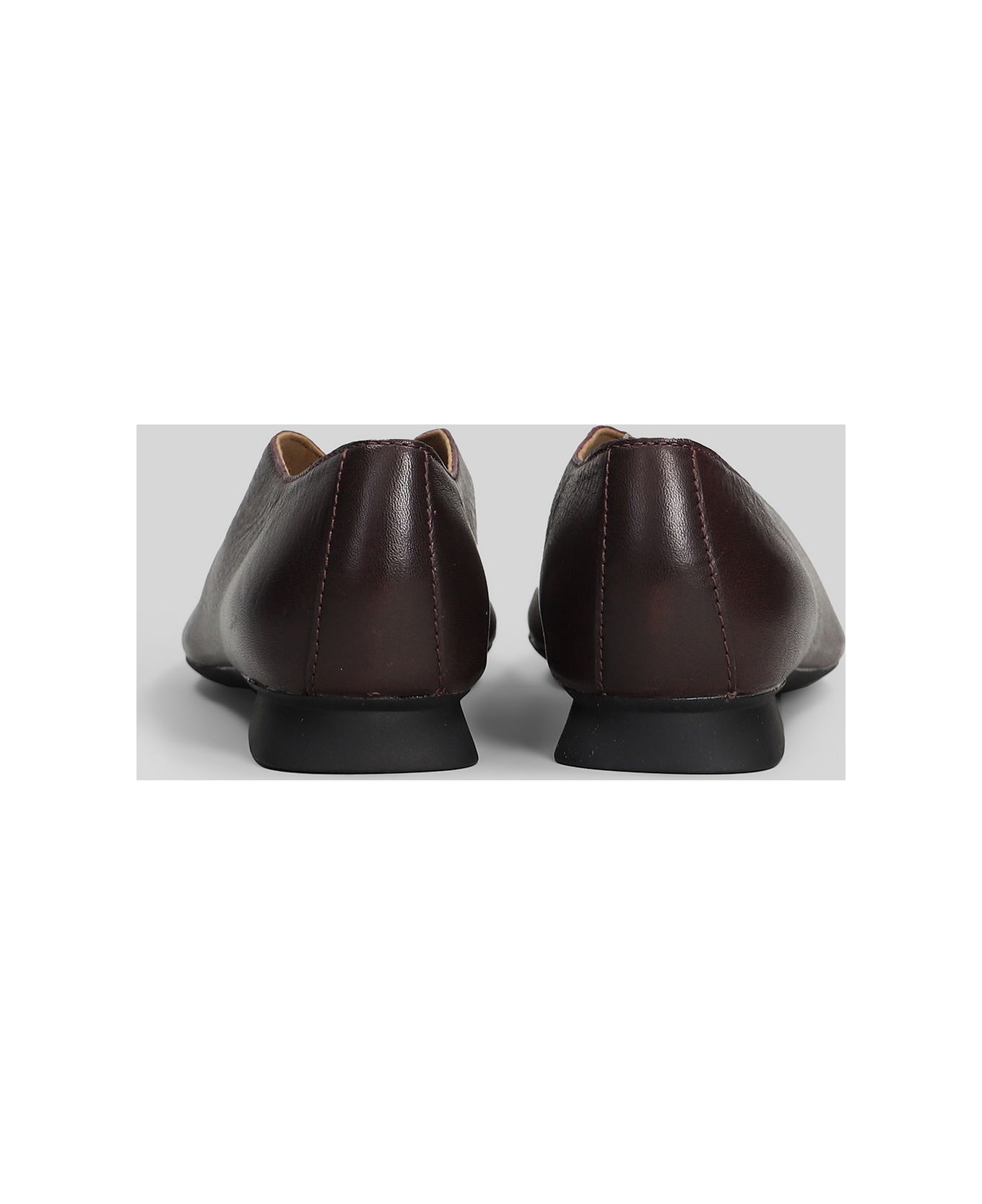 Camper Casi Myra Ballet Flats In Bordeaux Leather - bordeaux