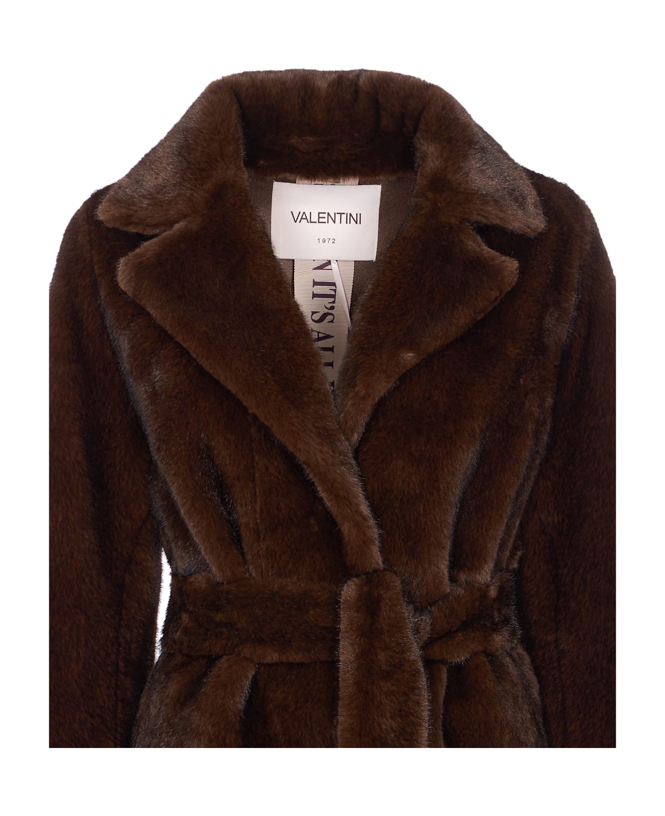 Valentini 1972 Eco Fur Mink Coat - Brown