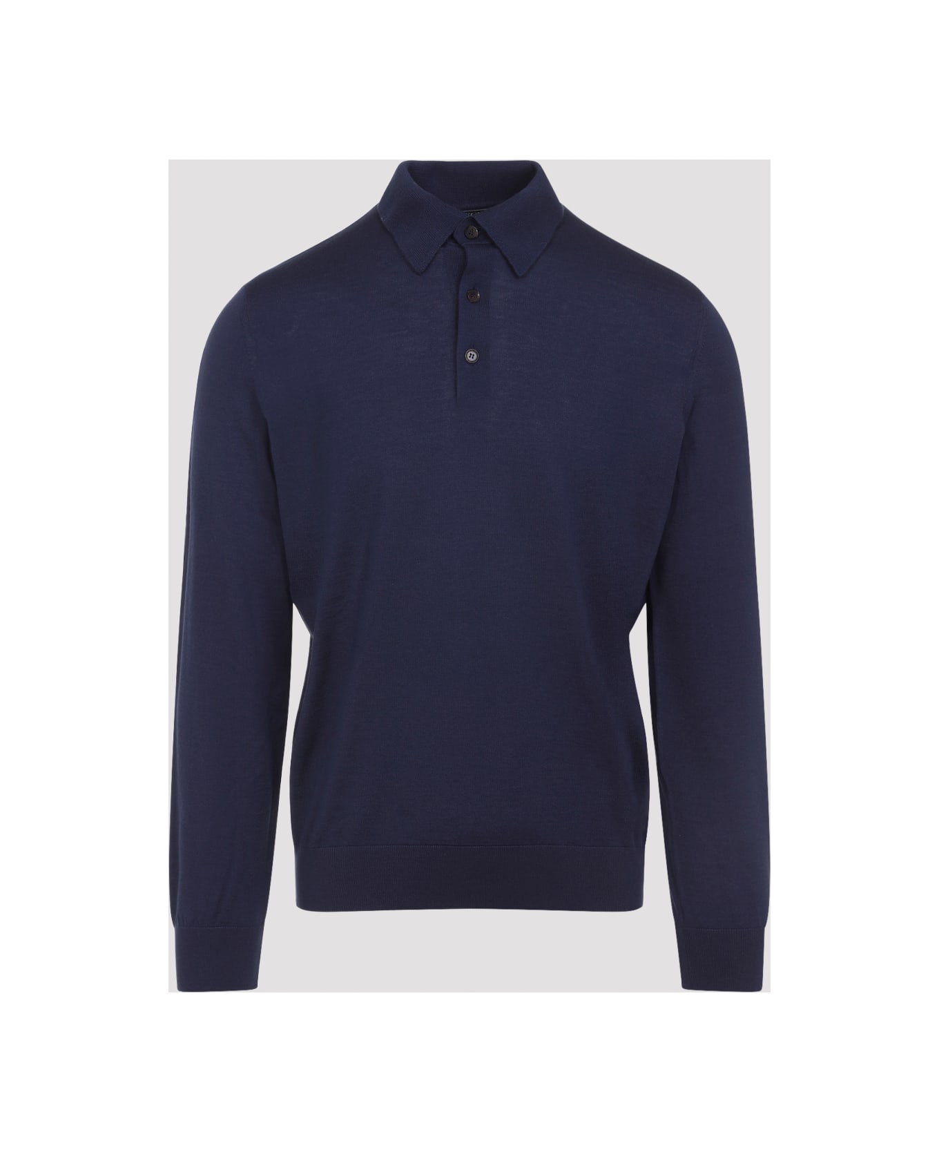 Zegna Cashseta Polo - Blue Medio Unito