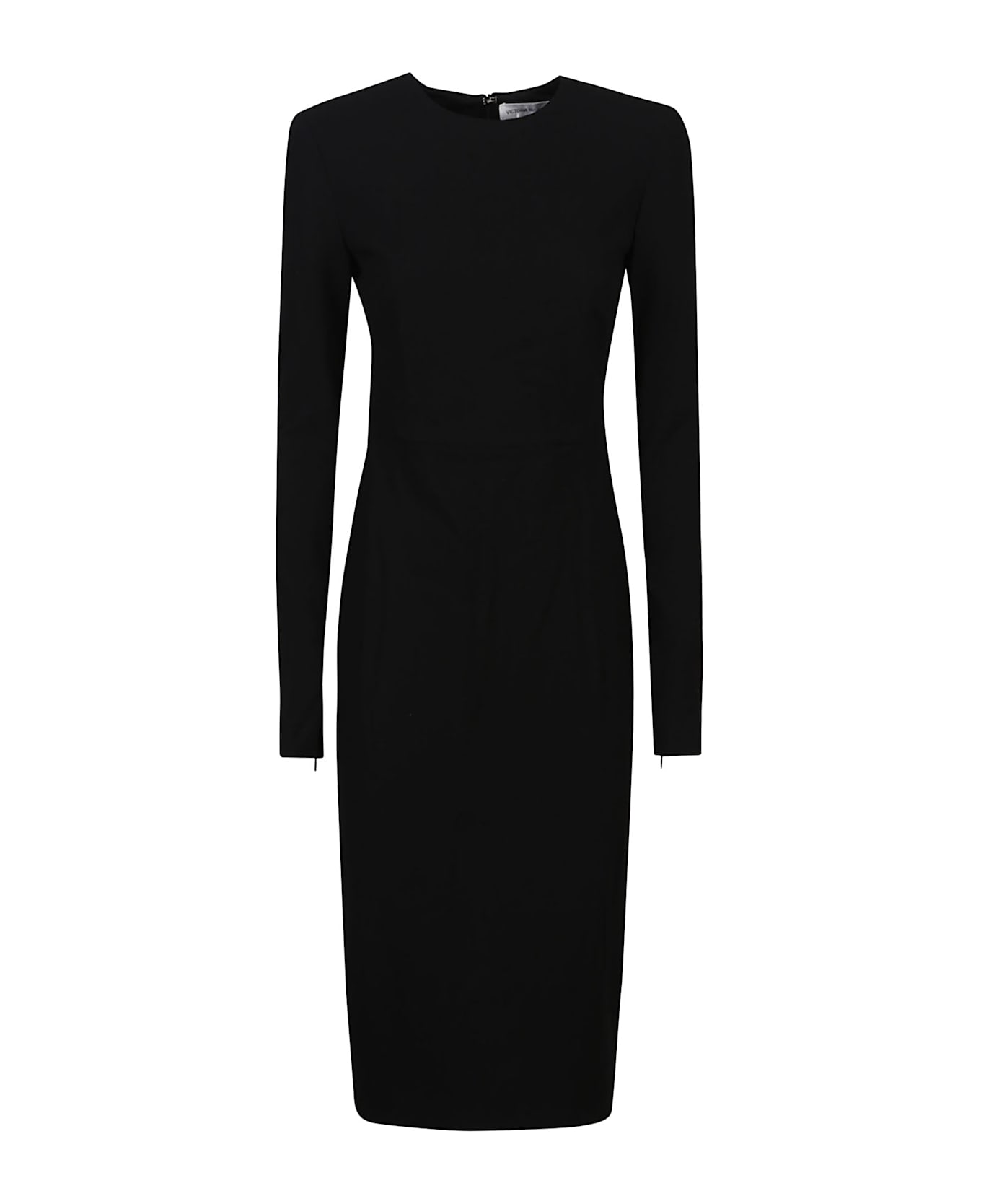 Victoria Beckham Long Sleeve T-shirt Fitted Dress - Black ワンピース＆ドレス