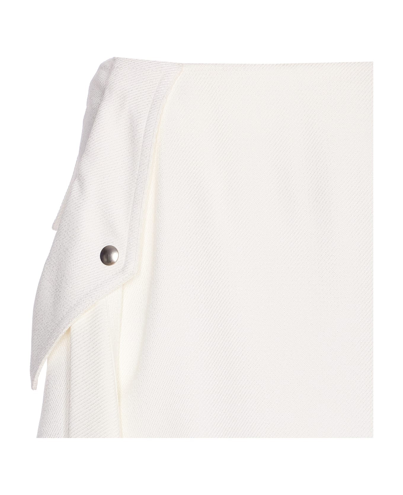 Bottega Veneta Viscose Pleated Skirt - White