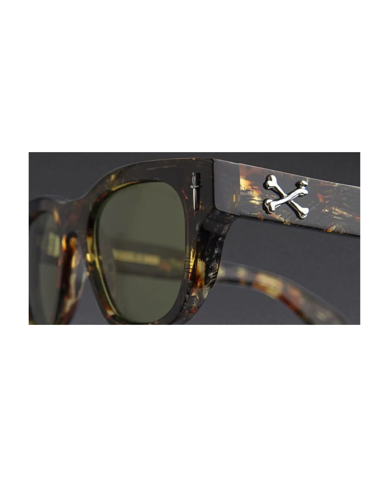 Cutler and Gross The Great Frog - Crossbones - Brush Stroke Sunglasses - brown