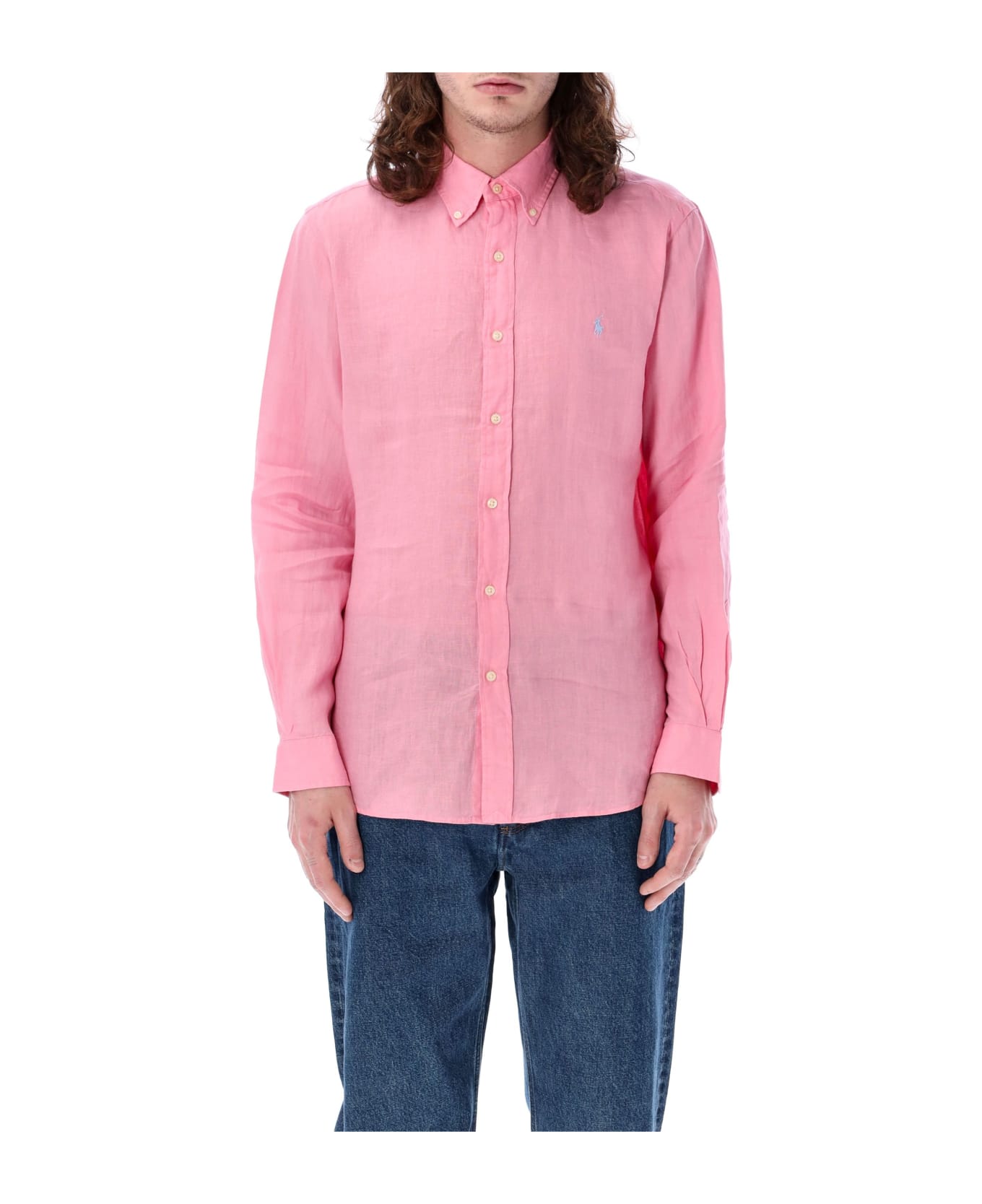 Ralph Lauren Custom Fit Shirt - Bright Pink シャツ