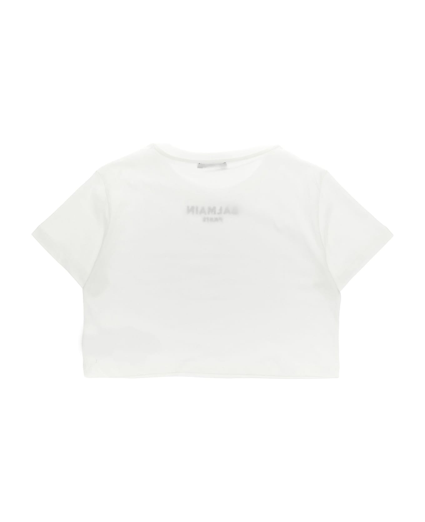 Balmain Logo Embroidery T-shirt - Bianco Tシャツ＆ポロシャツ
