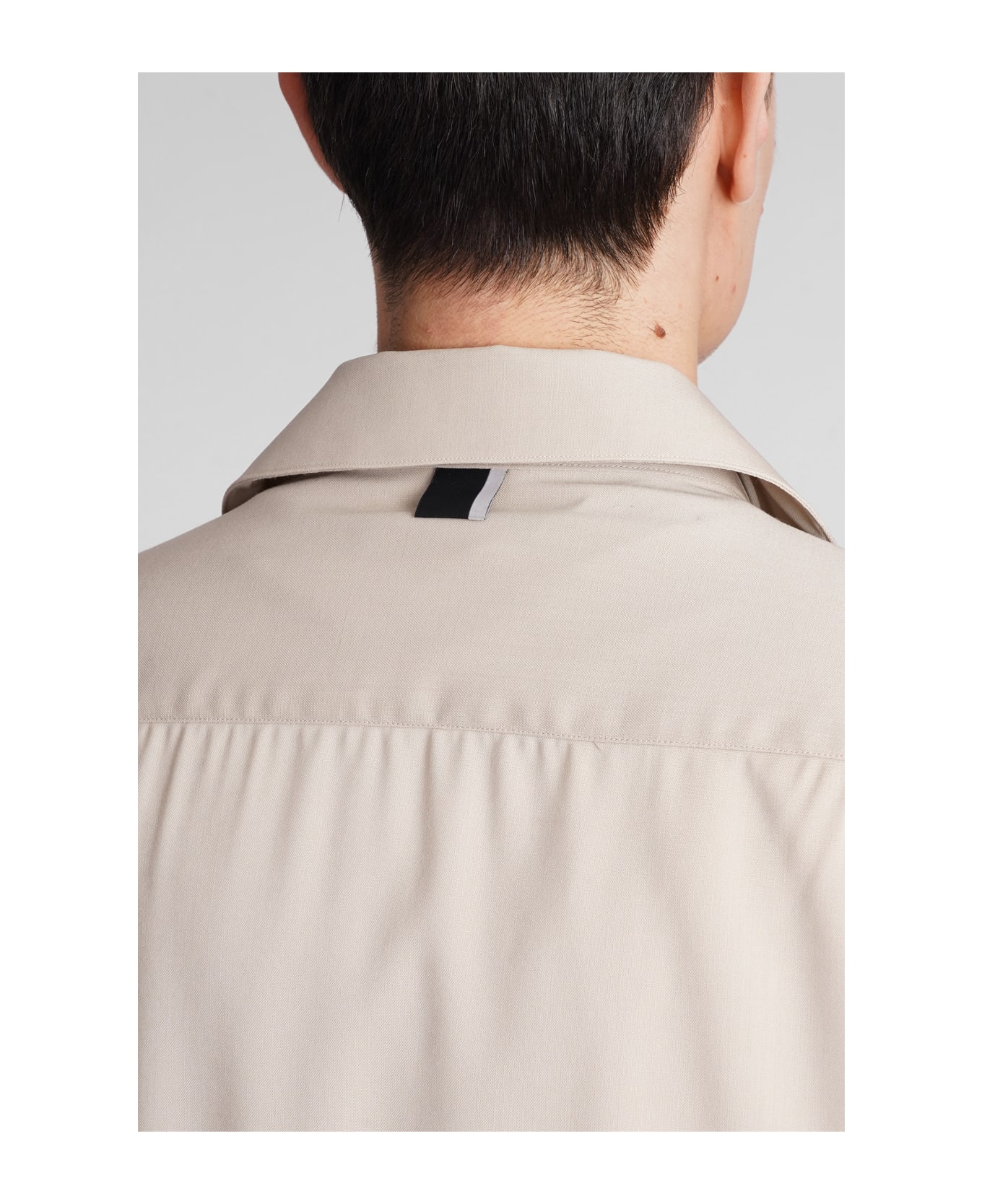 Low Brand Shirt S134 Tropical Shirt In Beige Wool - beige シャツ