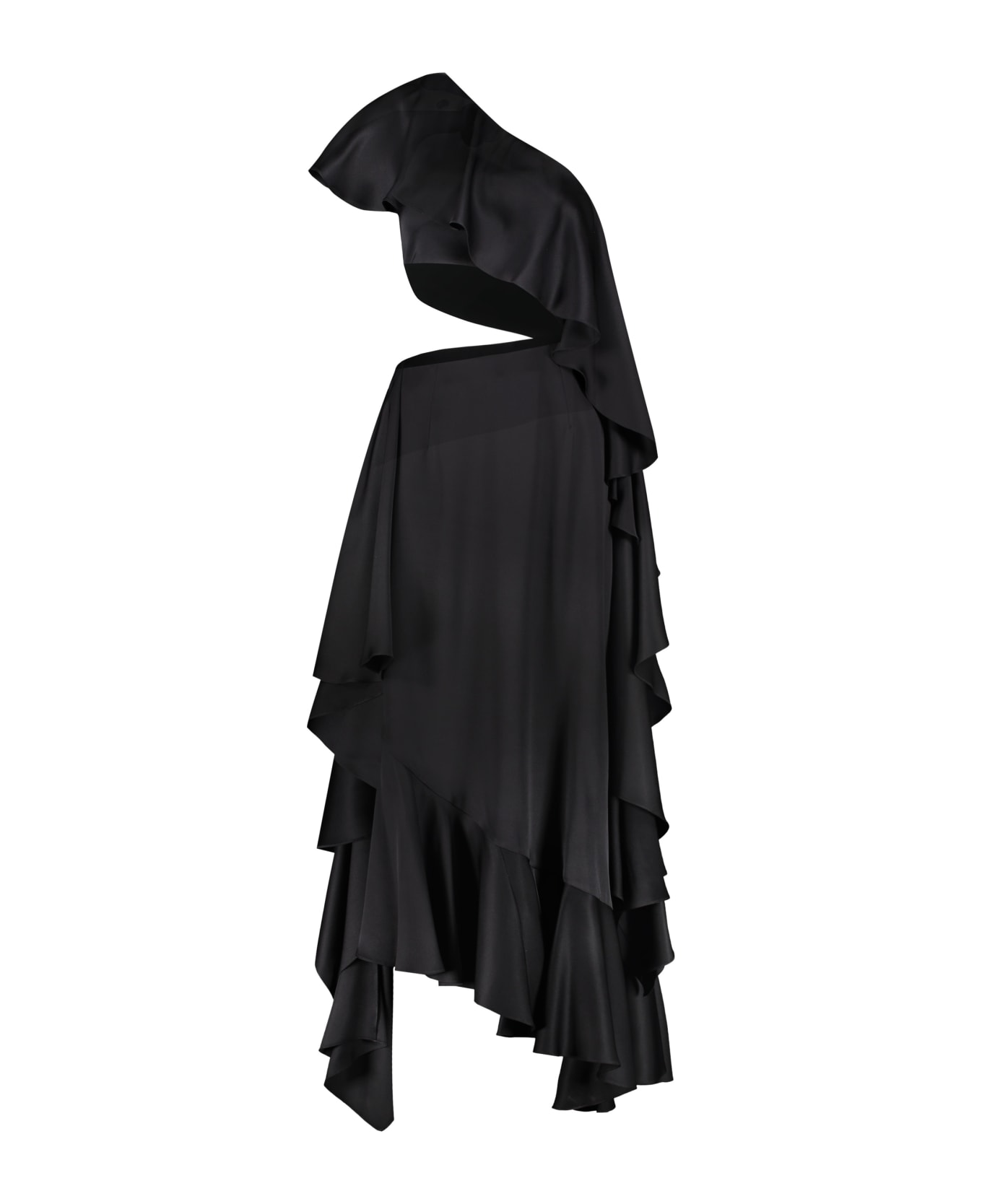 Alexander McQueen Silk Maxi Dress - black