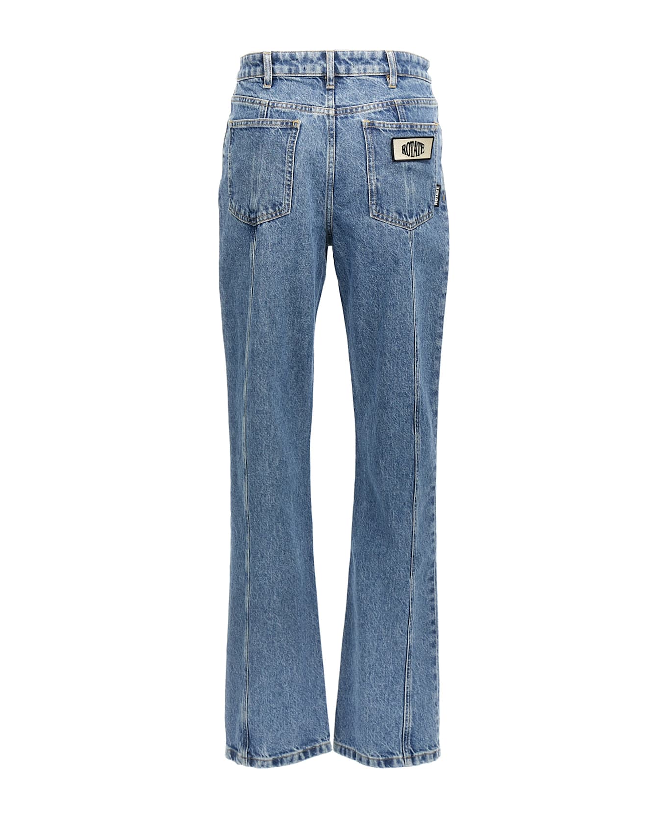 Rotate by Birger Christensen Velcro Logo Jeans - Blue