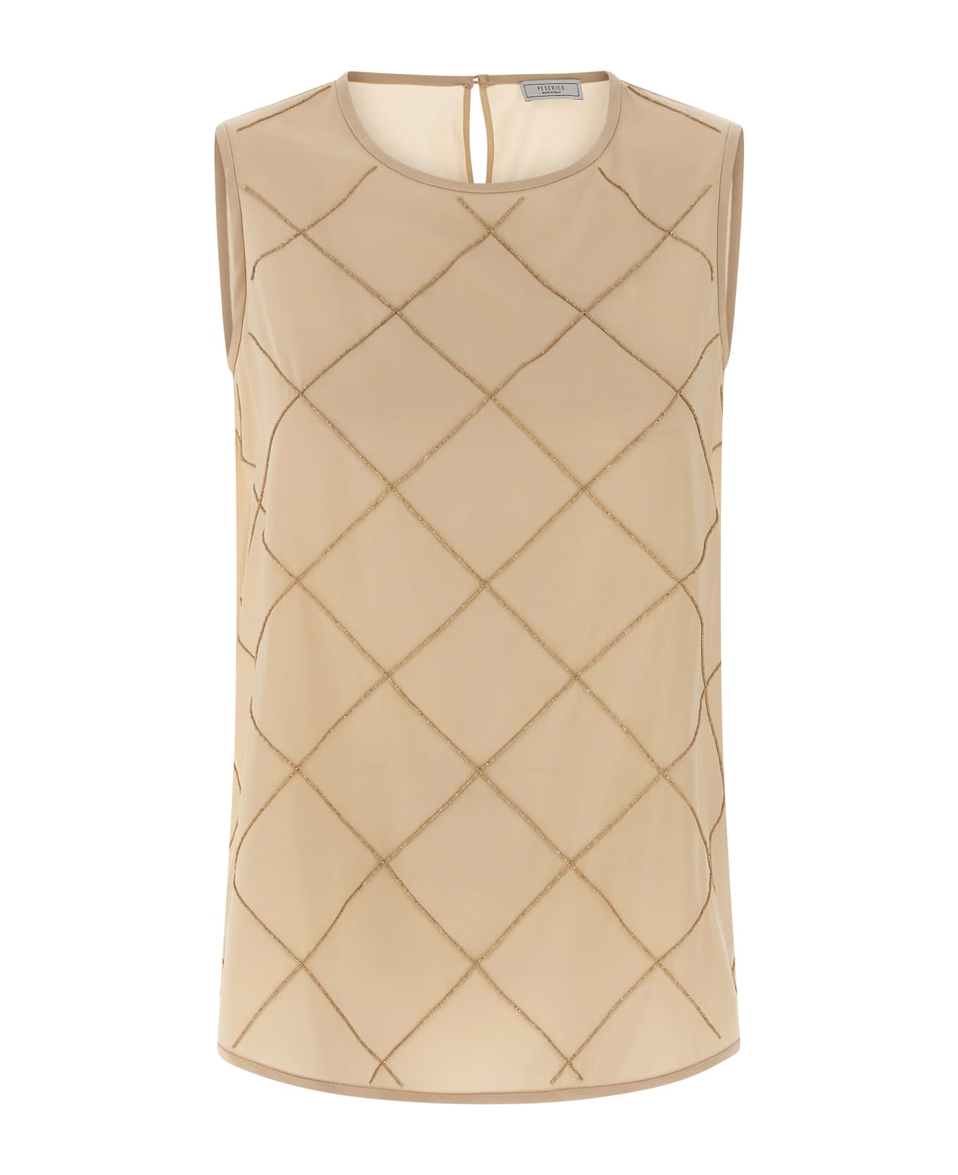 Peserico Silk Top - Beige