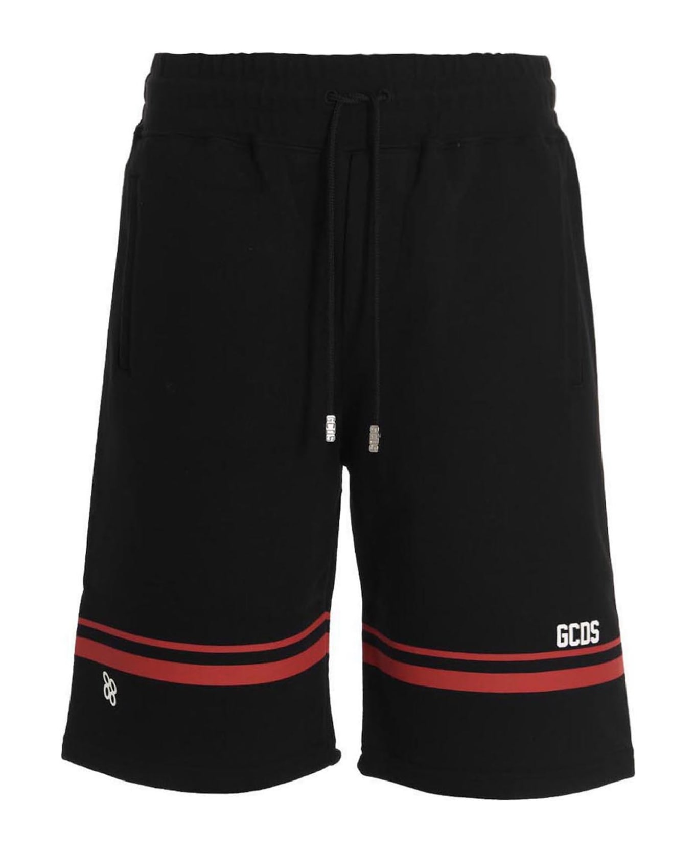GCDS 'low Logo Band Bermuda Shorts - Black  