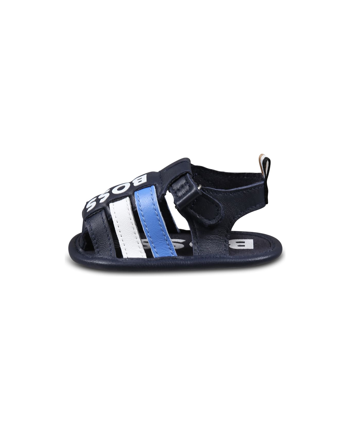 Hugo Boss Blue Sandals For Baby Boy With Logo - Blue