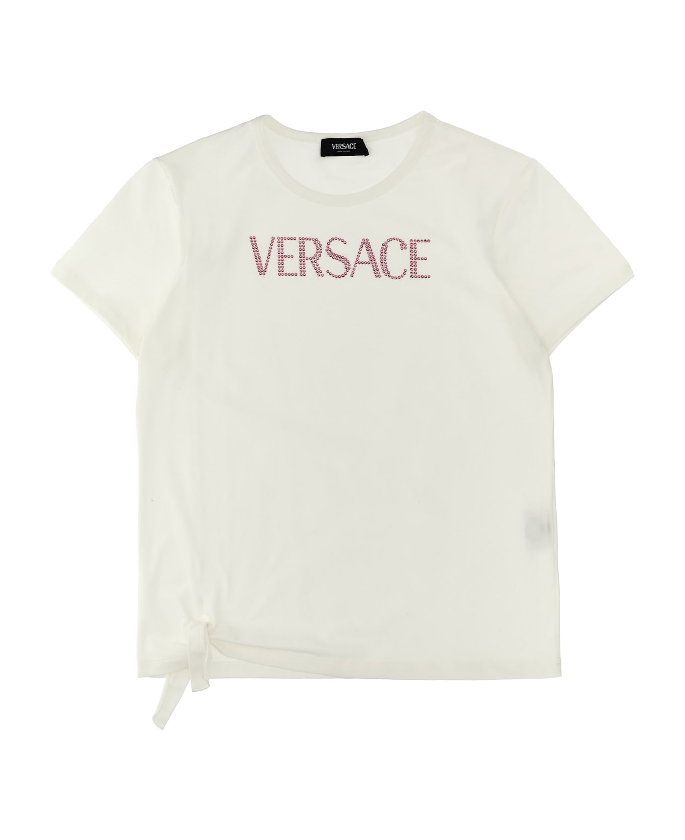 Versace Rhinestone Logo T-shirt - Bianco Tシャツ＆ポロシャツ