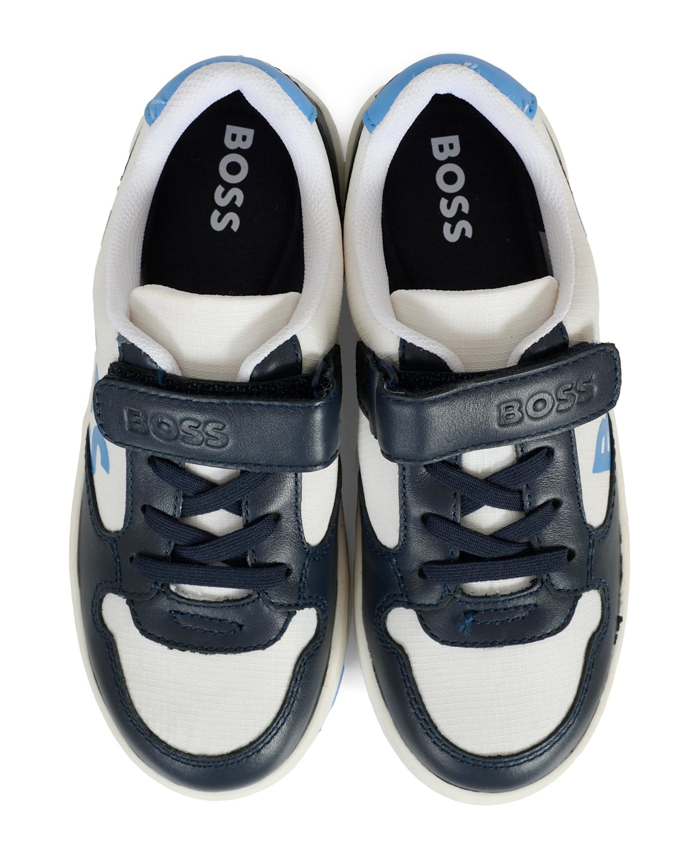 Hugo Boss Light Blue Sneakers For Boy With Logo - Light Blue