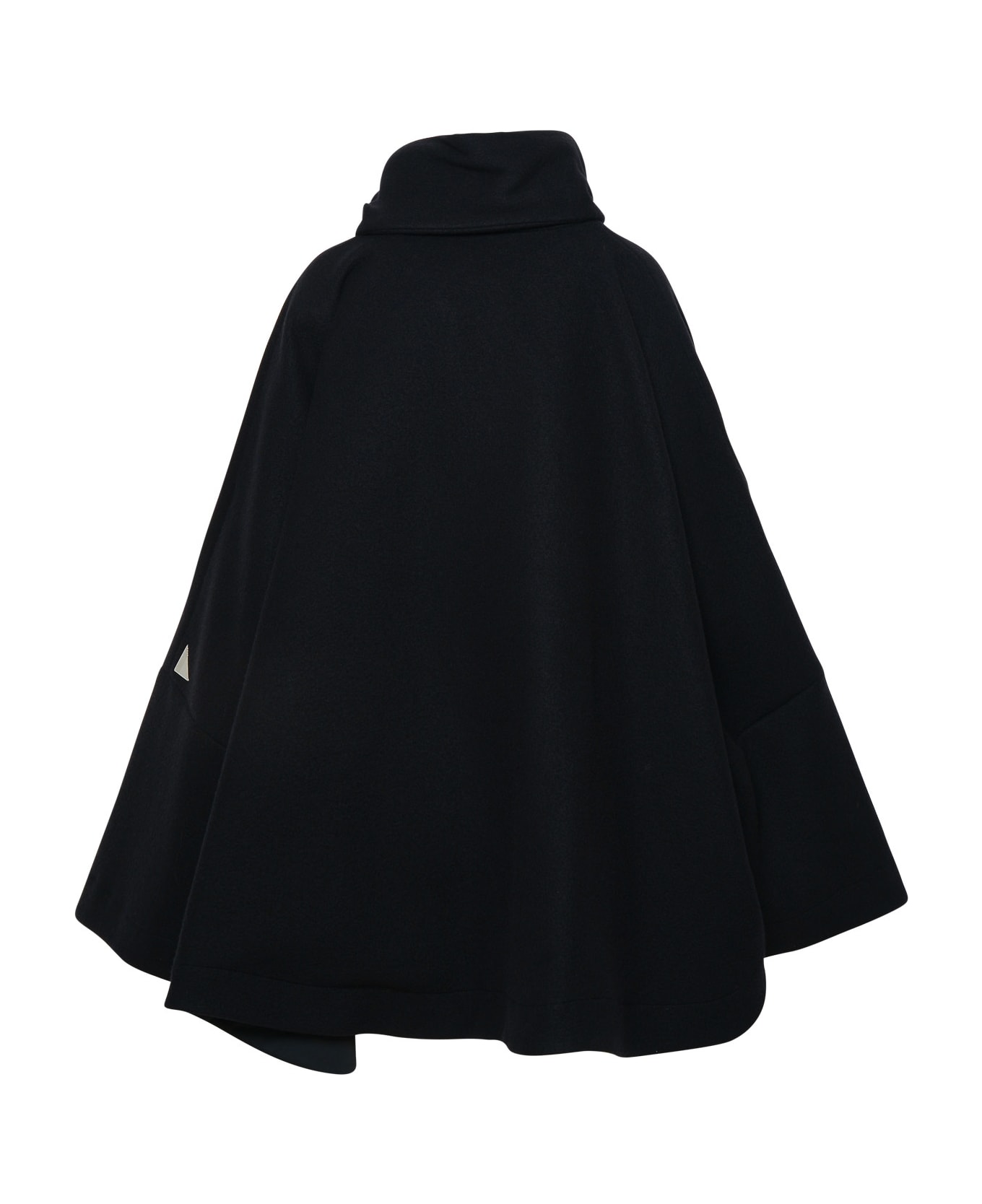 The Attico Black Virgin Wool Blend Cape - BLACK