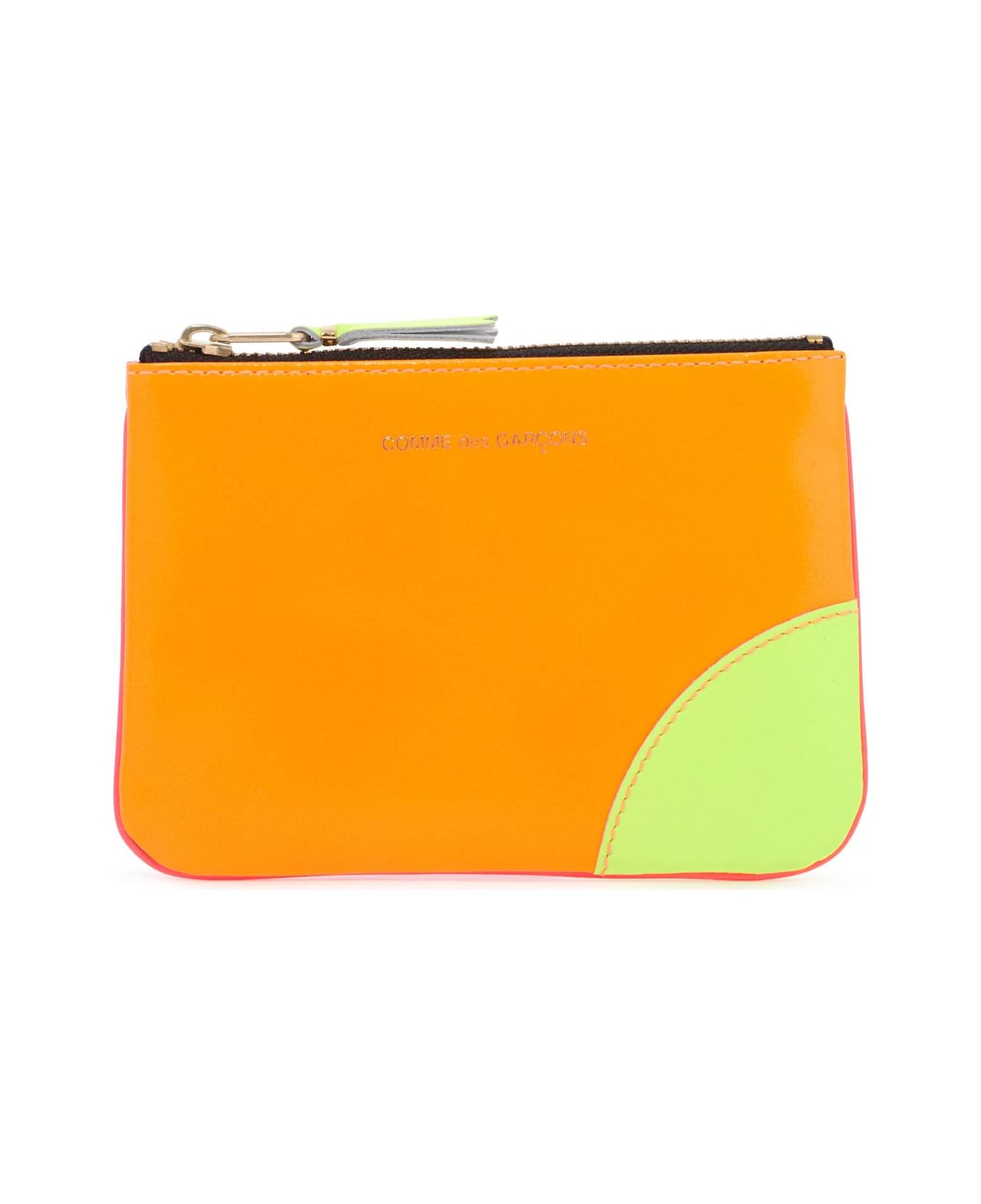 Comme des Garçons Wallet Super Fluo Pouch - LIGHT ORANGE PINK