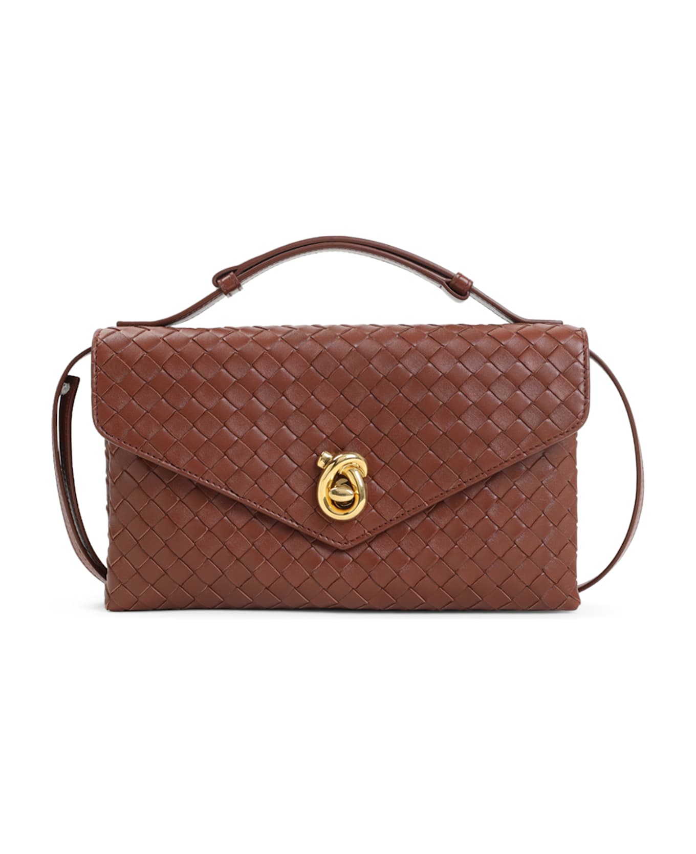 Bottega Veneta Knot Lock Shoulder Bag - Sapele Brass