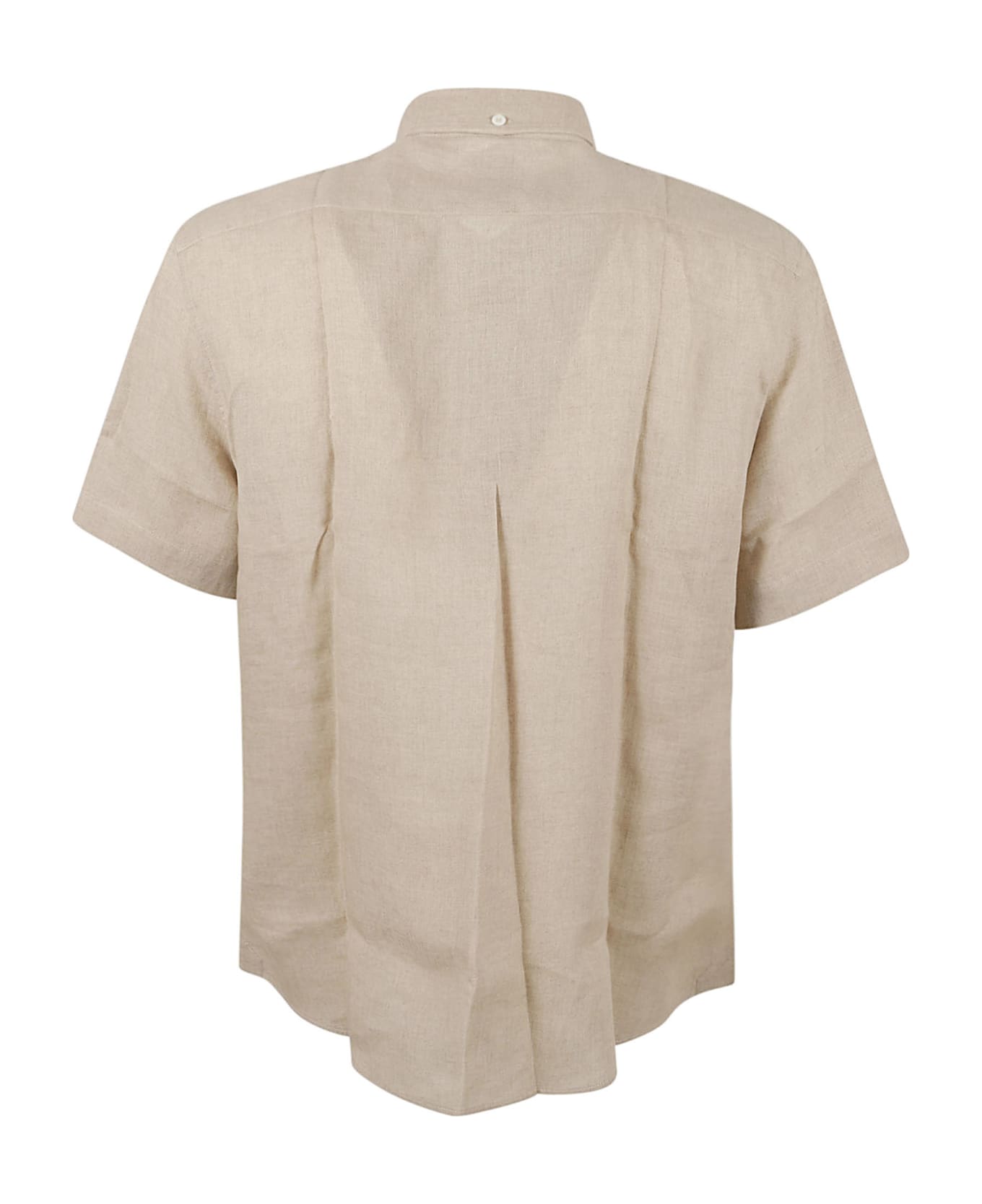 Brunello Cucinelli Round Hem Patched Pocket Plain Shirt - Creta シャツ