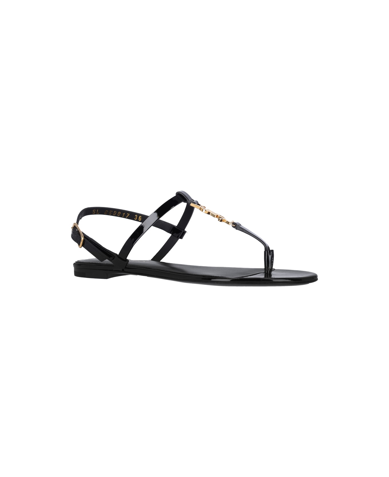 Saint Laurent 
cassandra
 Flat Sandals - Nero