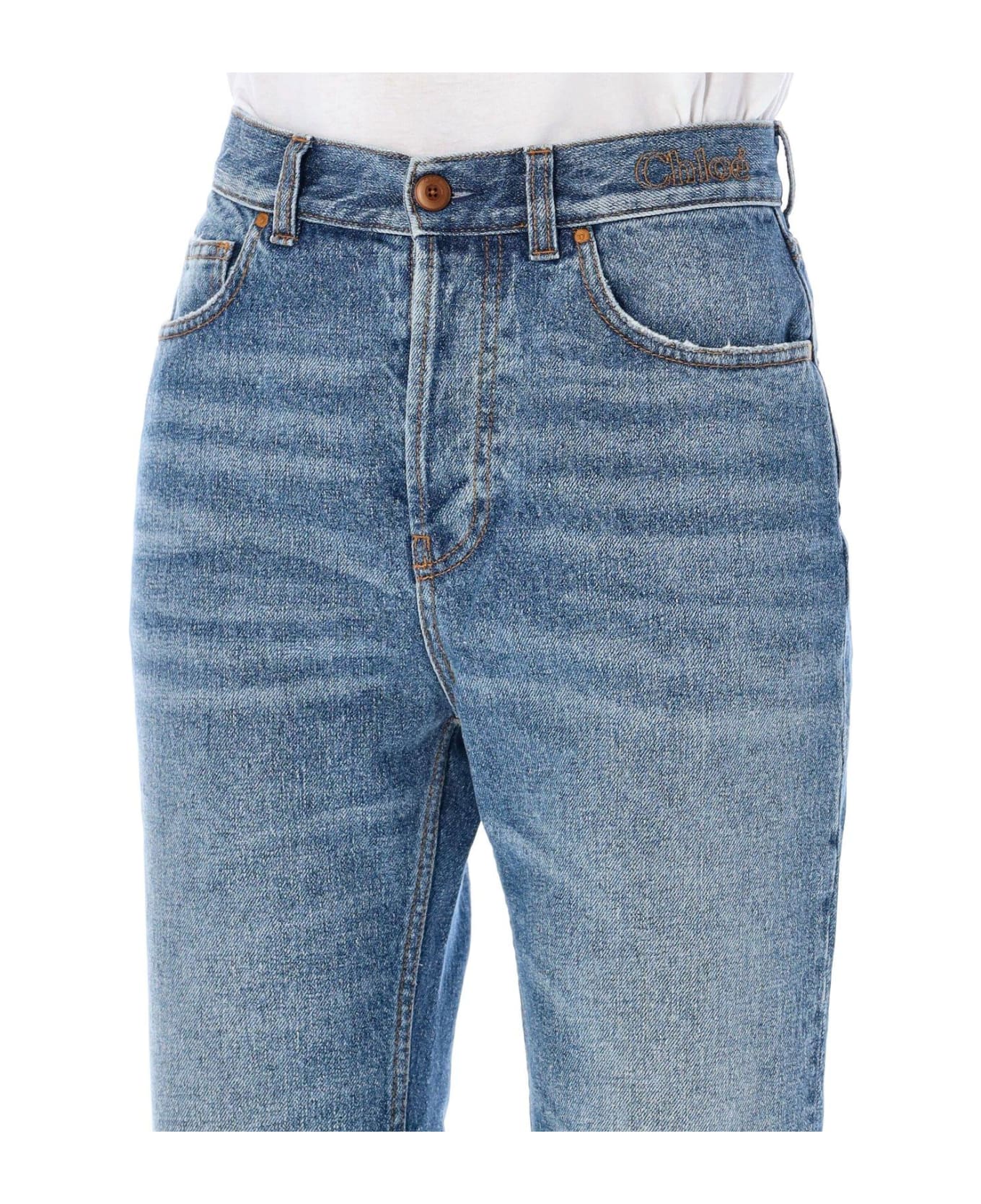 Chloé Raw Cut Denim Jeans - FOGGY BLUE