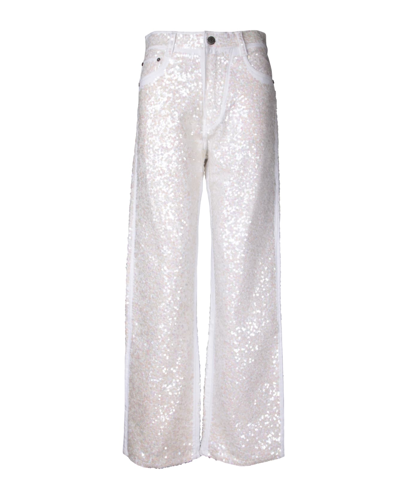Parosh White Guff Jeans - White