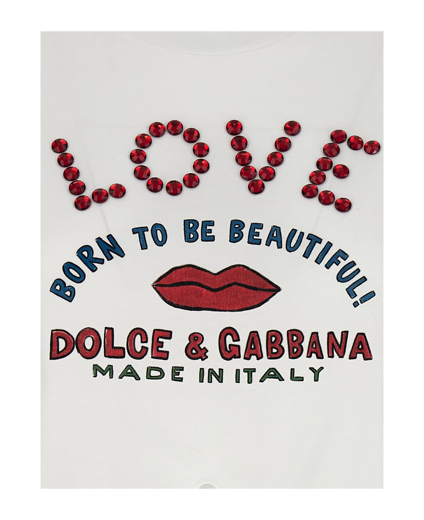 Dolce & Gabbana Cropped T-shirt With Knot - White Tシャツ