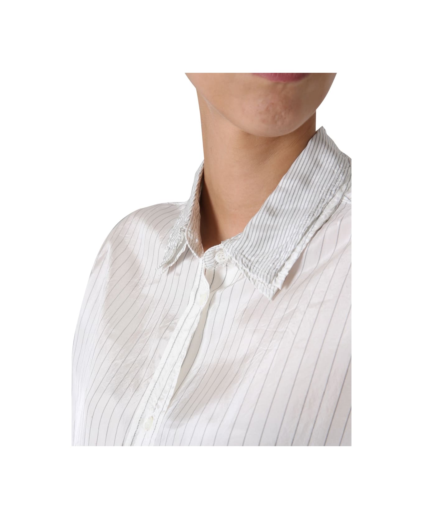 Aspesi Shirt With Striped Pattern - WHITE