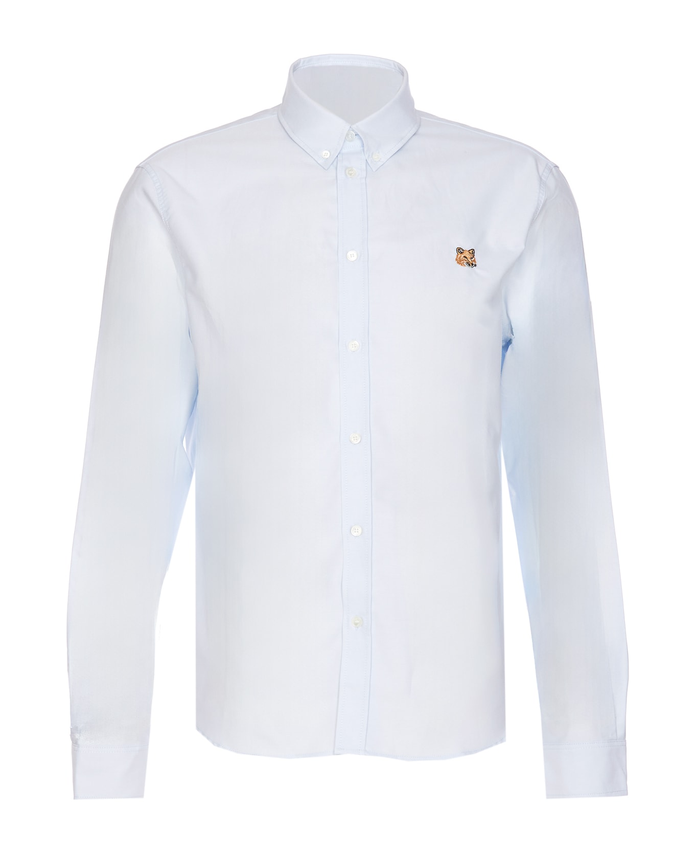 Maison Kitsuné Mini Fox Head Patch Shirt - BABY BLUE