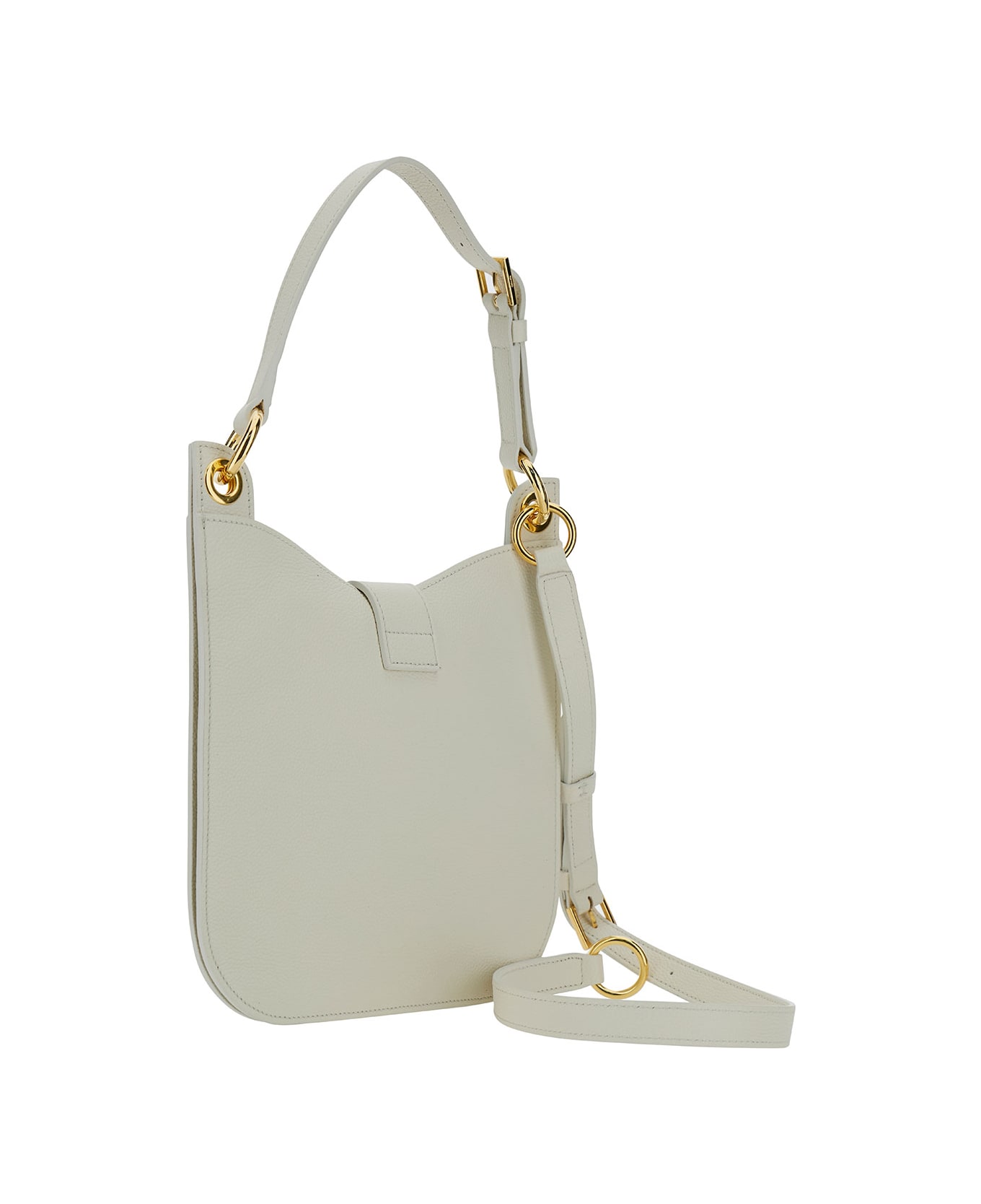 Tom Ford 'tara' White Handbag With T Signature Detail In Grainy Leather Woman - Brown