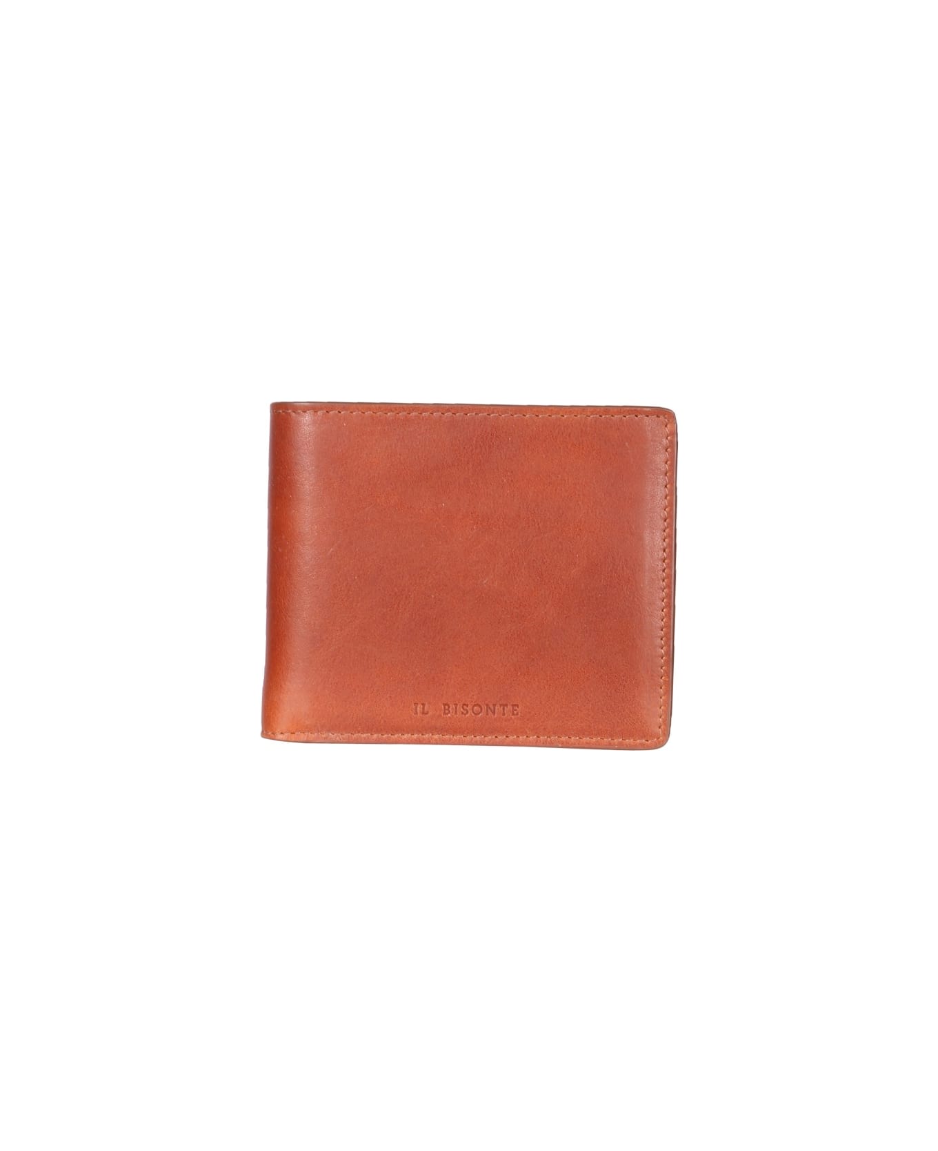 Il Bisonte Leather Bifold Wallet - BROWN