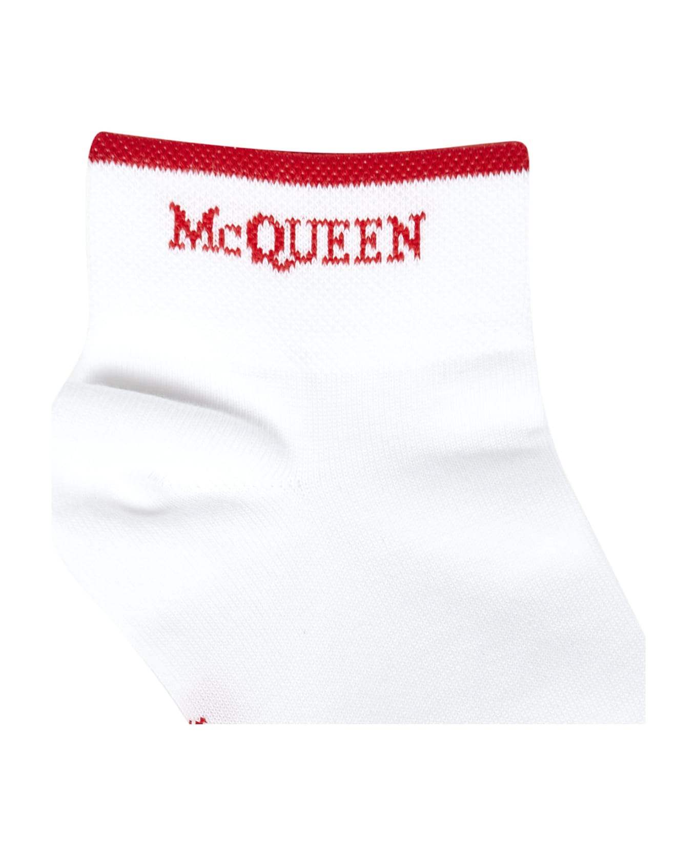Alexander McQueen Sock With Logo - White 靴下＆タイツ