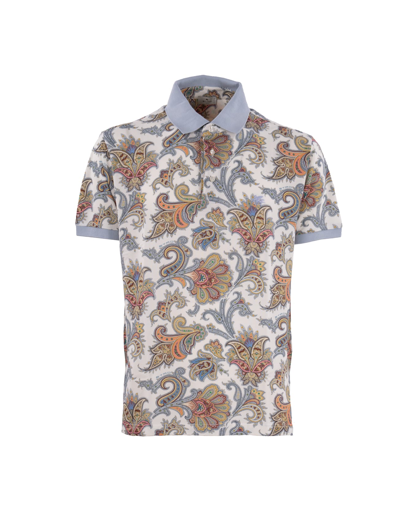 Etro Graphic Printed Polo Shirt - White