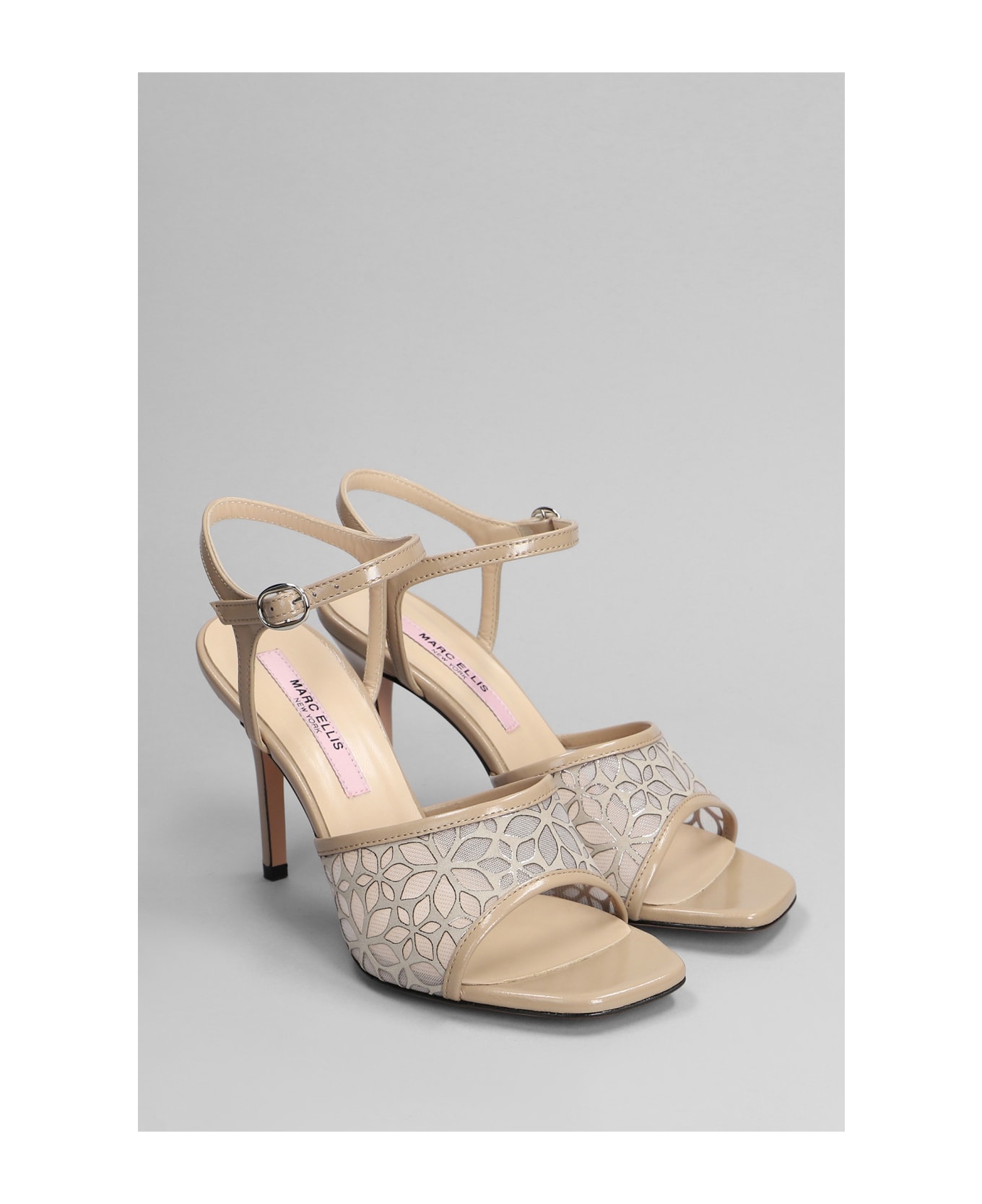 Marc Ellis Sandals In Taupe Patent Leather - taupe
