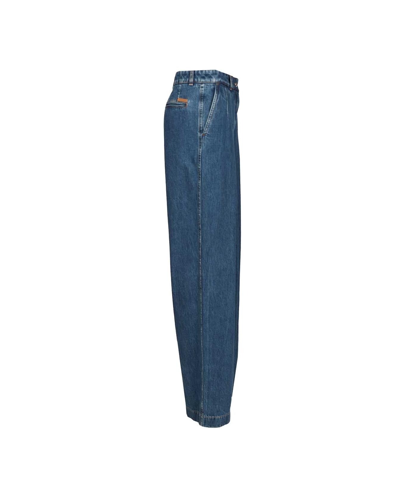 Dolce 
Gabbana Pantalone Gamba Ampia - Blue