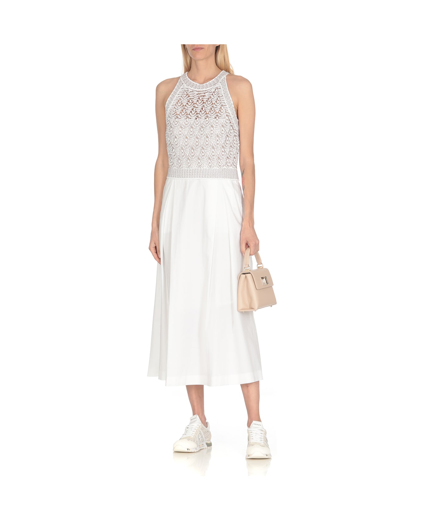 Peserico Cotton Long Dress - White