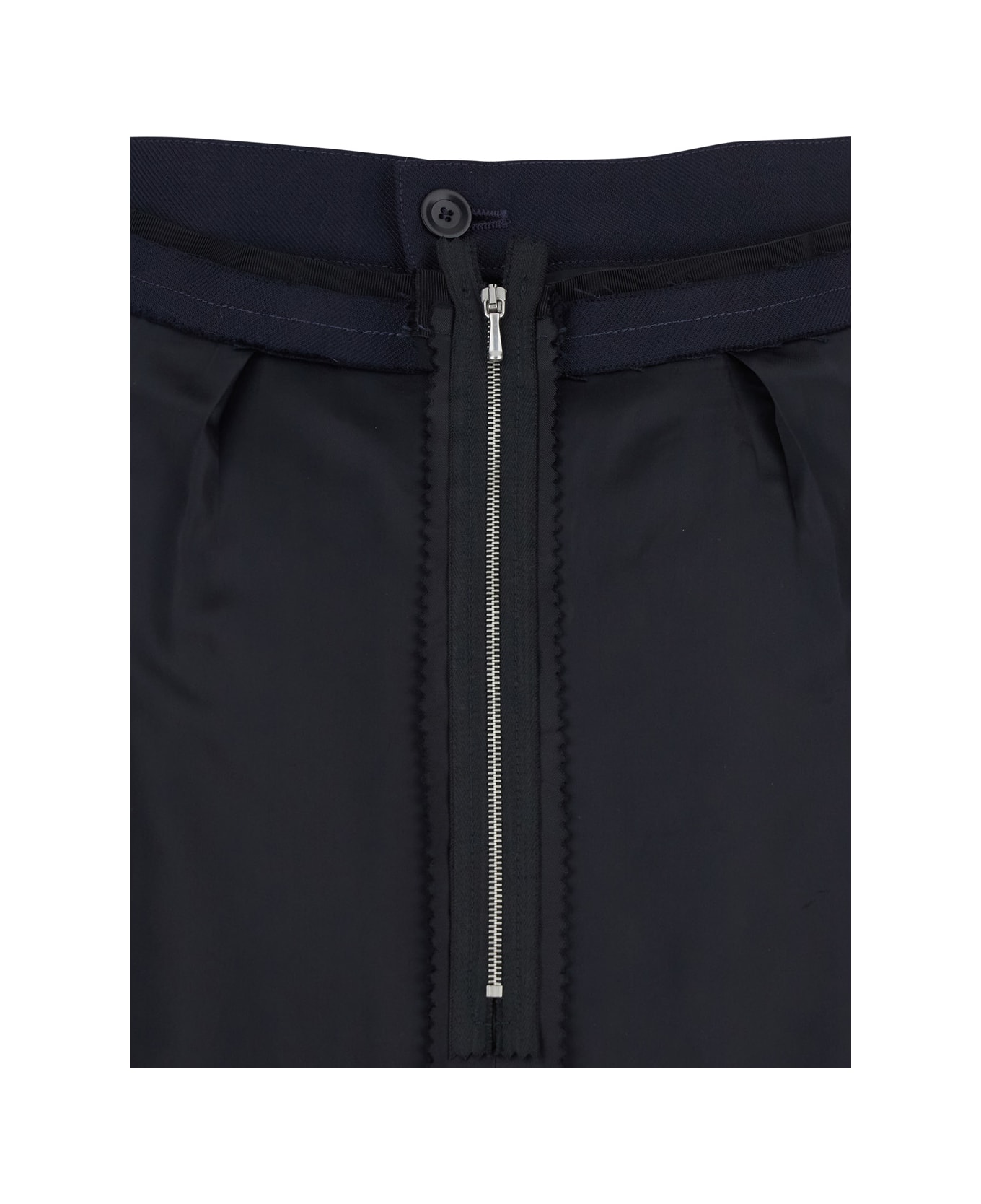 Maison Margiela Navy Cotton Skirt - Blu