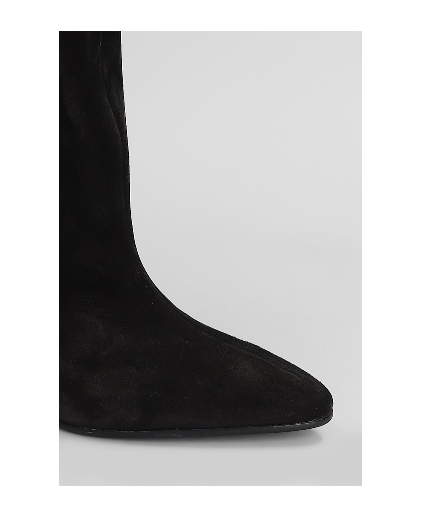 Fabio Rusconi High Heels Ankle Boots In Black Suede - black