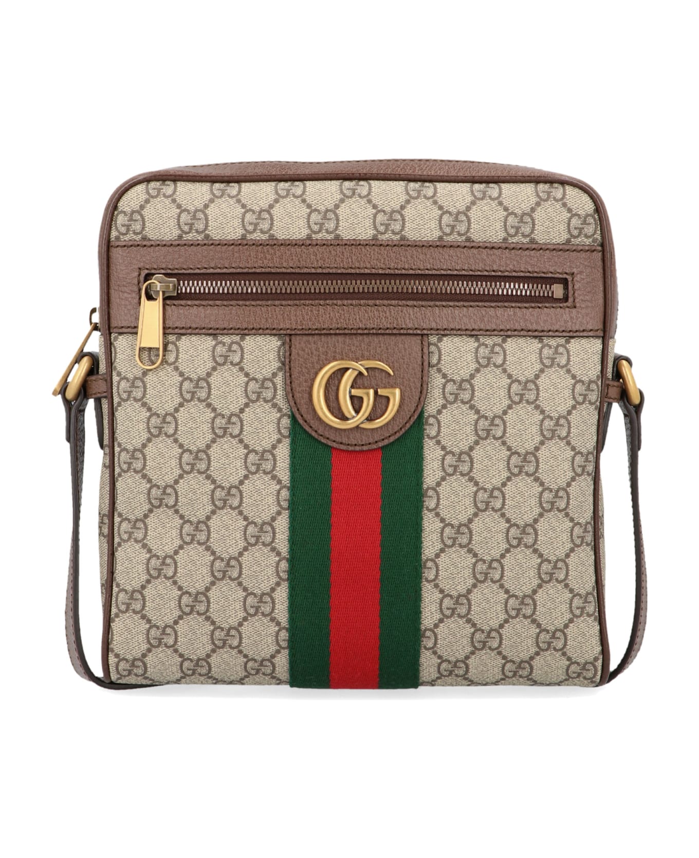 Gucci Small 'ophidia Gg' Shoulder Bag - Brown