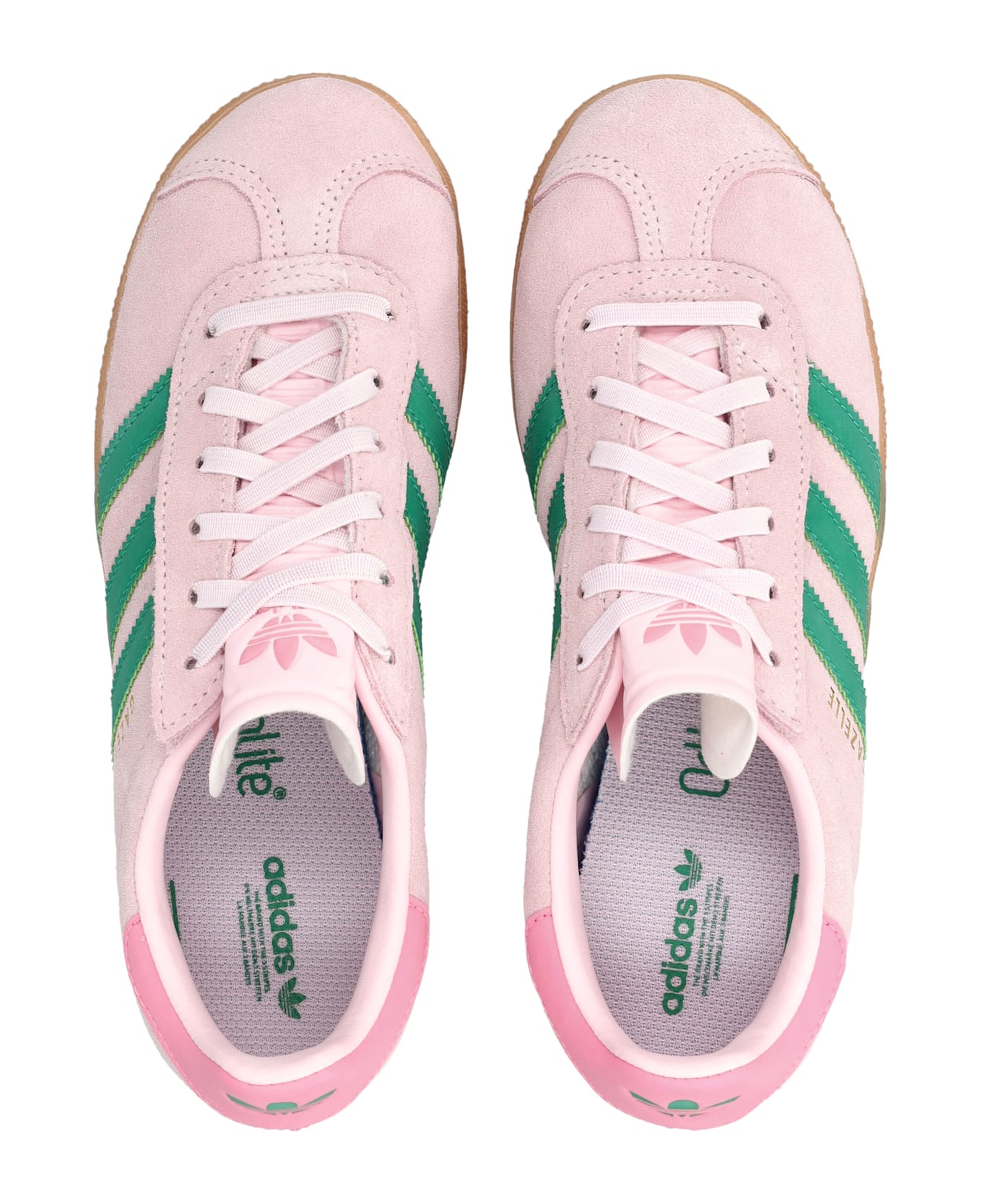 Adidas Originals Kid - Adidas Gazelle With Elastic Lace - PINK/GREEN