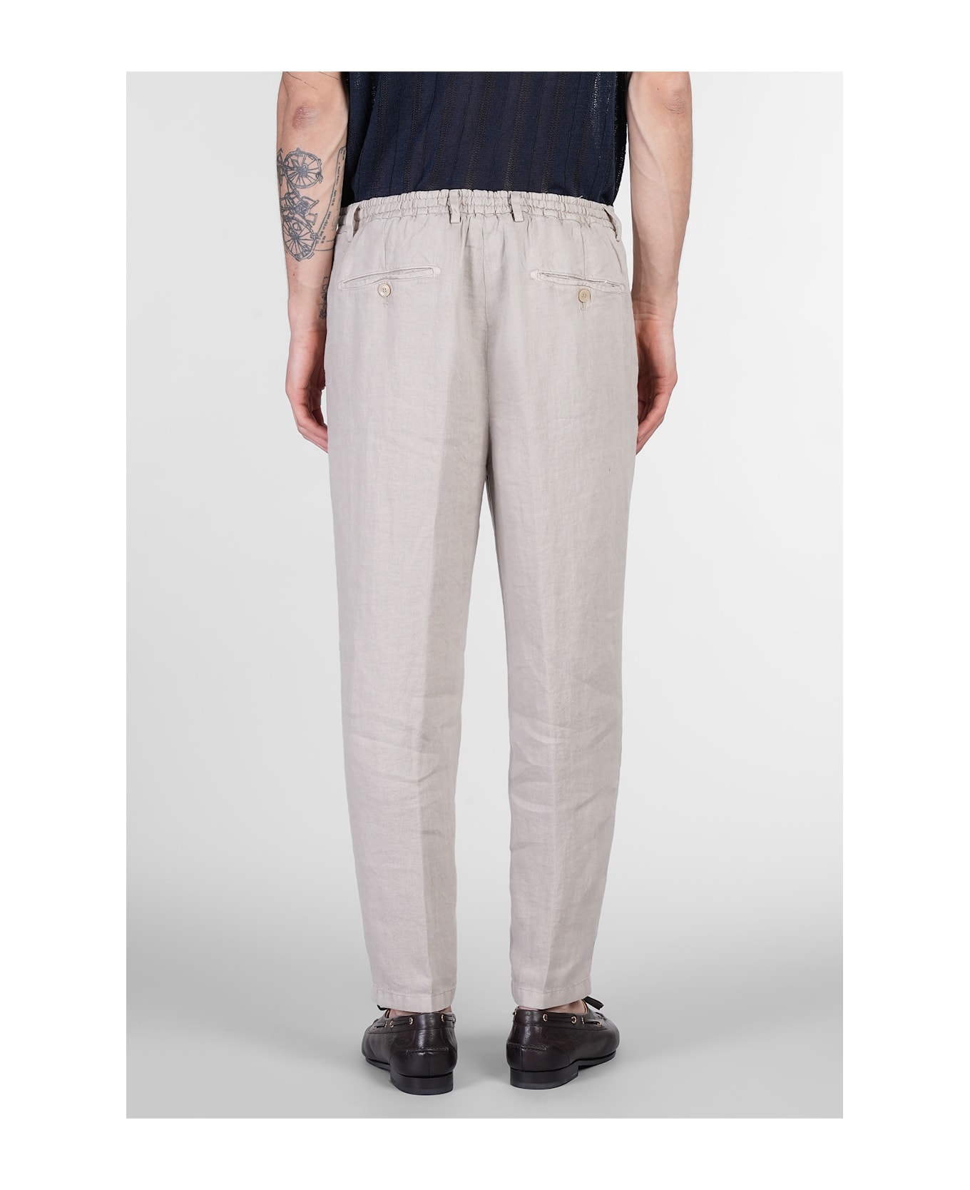 Briglia 1949 Coventv Pants In Taupe Linen - taupe