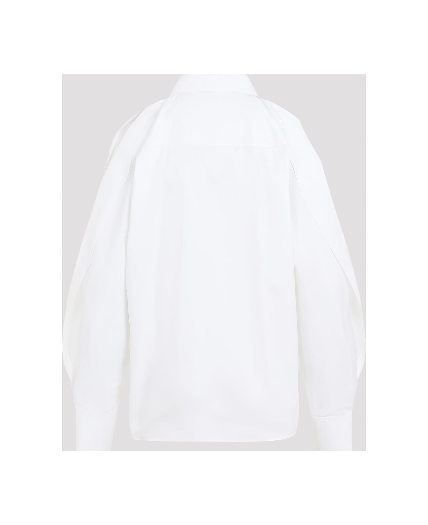 Alaia Alaïa Cotton Round Shirt - Blanc