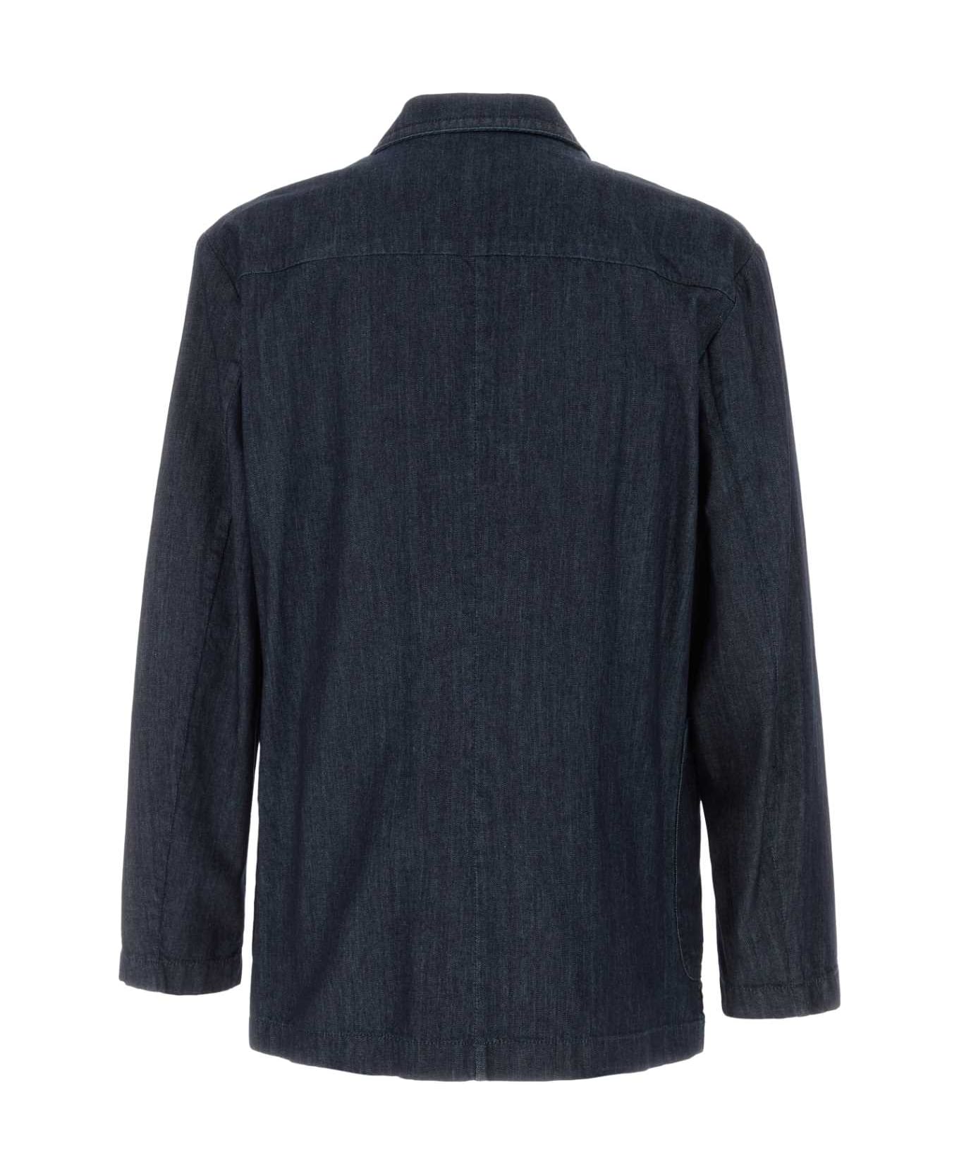 Dries Van Noten Denim Caplans Blazer - INDIGO
