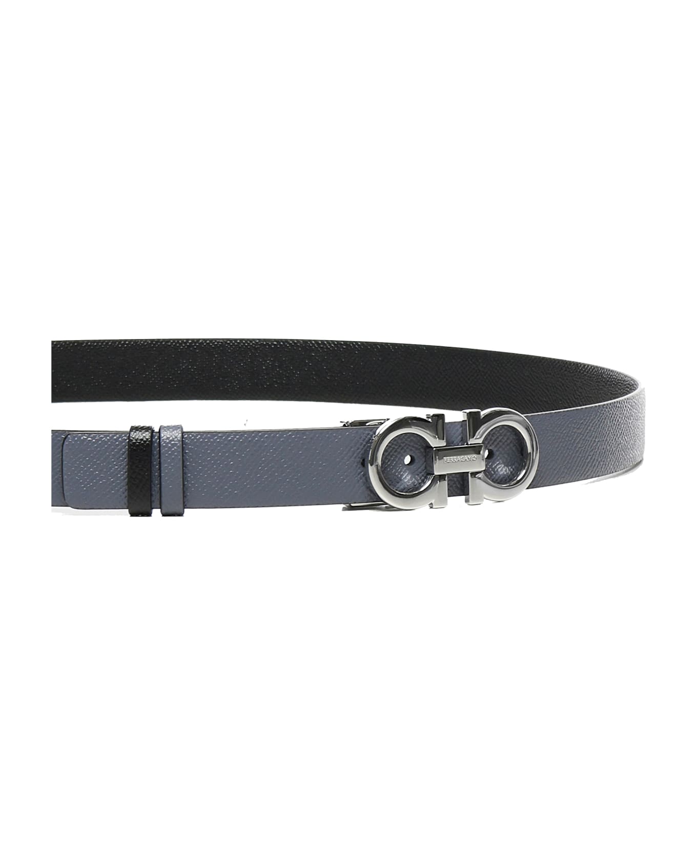 Ferragamo Gancini Belt - GREY/BLACK