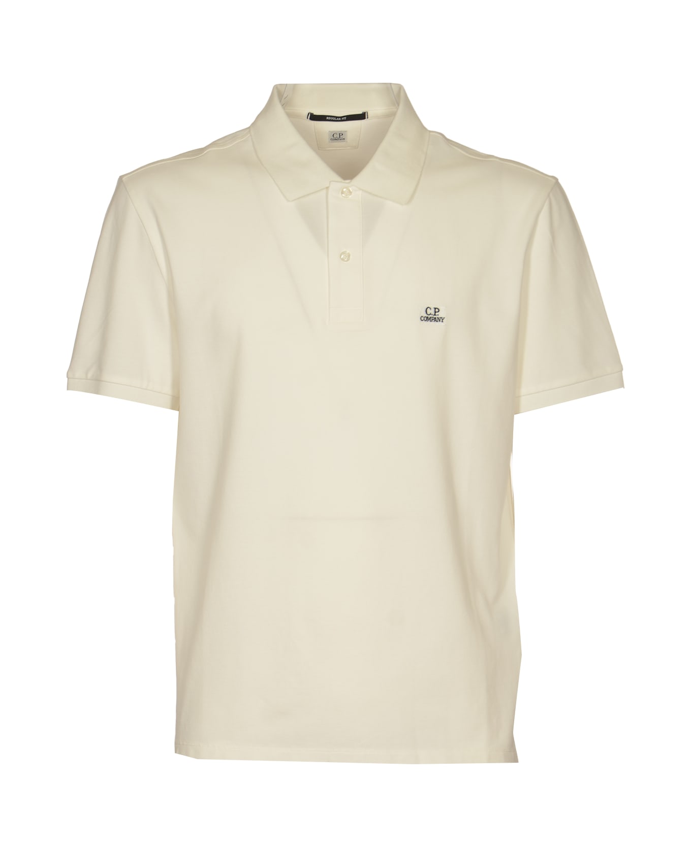 C.P. Company Stretch Piquet Short-sleeved Polo Shirt - Gauze White