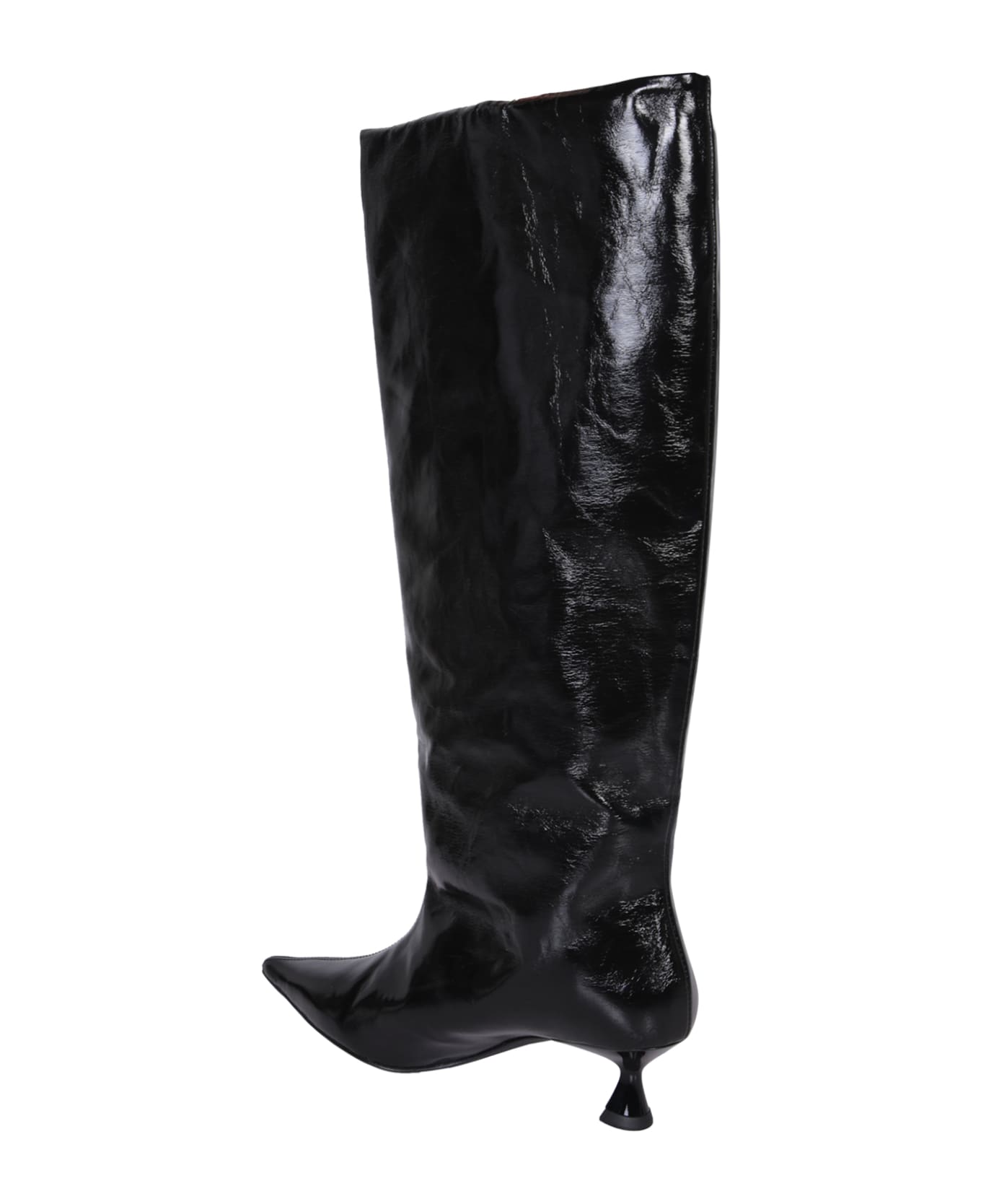 Ganni Soft Slouchy Black Boots - Black