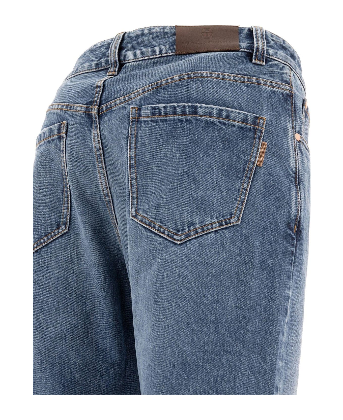 Brunello Cucinelli Loose Fit Denim Jeans - Blue