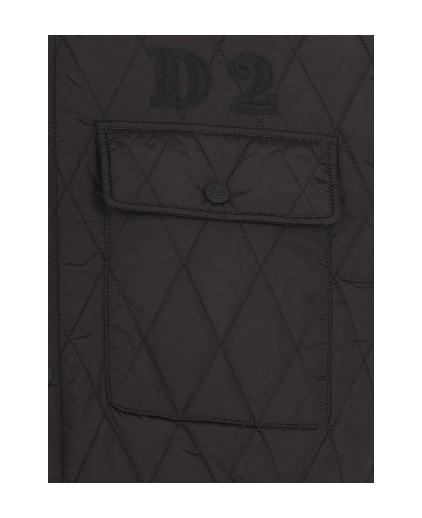 Dsquared2 Logoed Quilted Jacket - Black