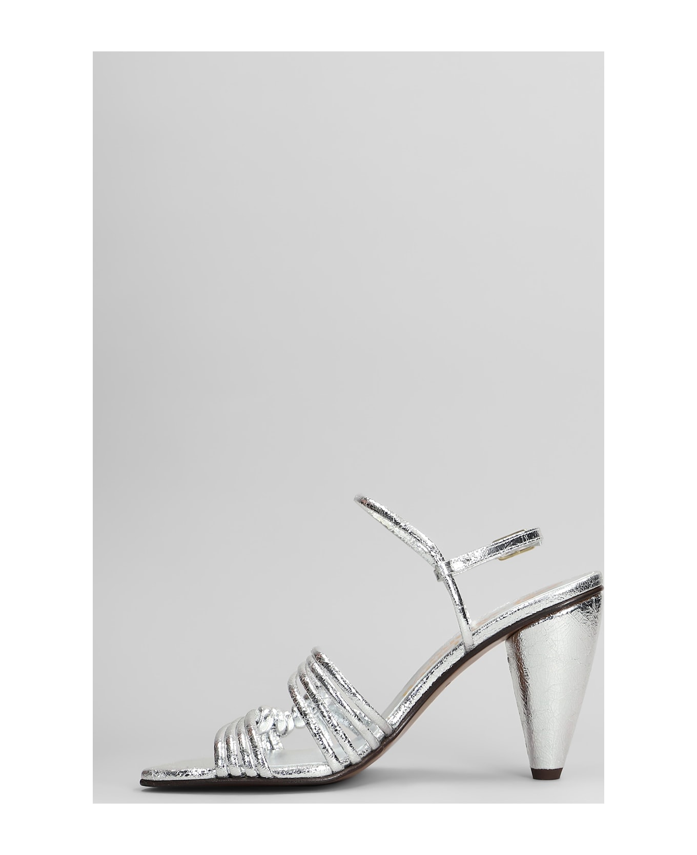 Vivienne Westwood Rumba Sandals In Silver Leather - silver